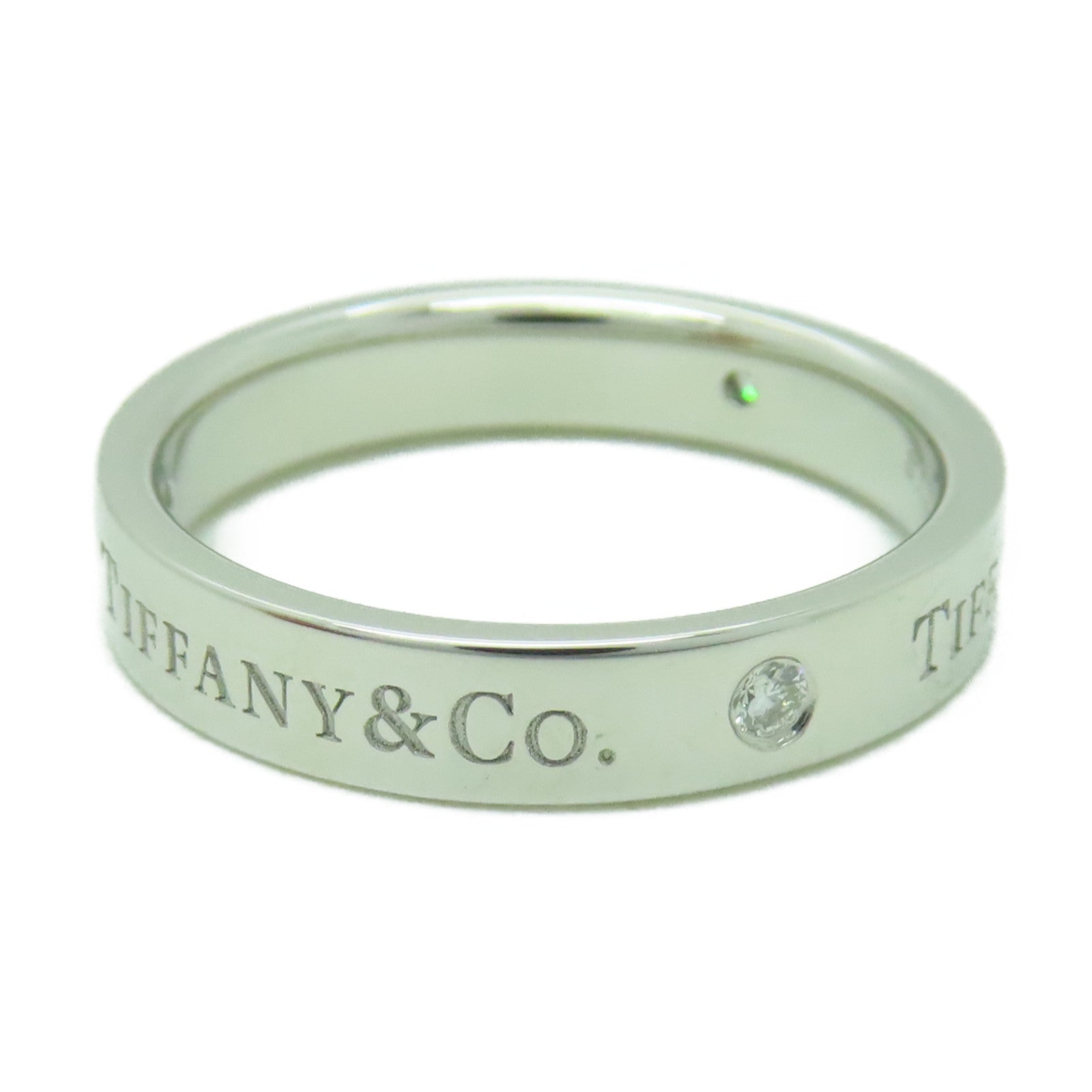 TIFFANY＆CO PT950鉑金Diamond Wedding Ring鑽石戒指US#8