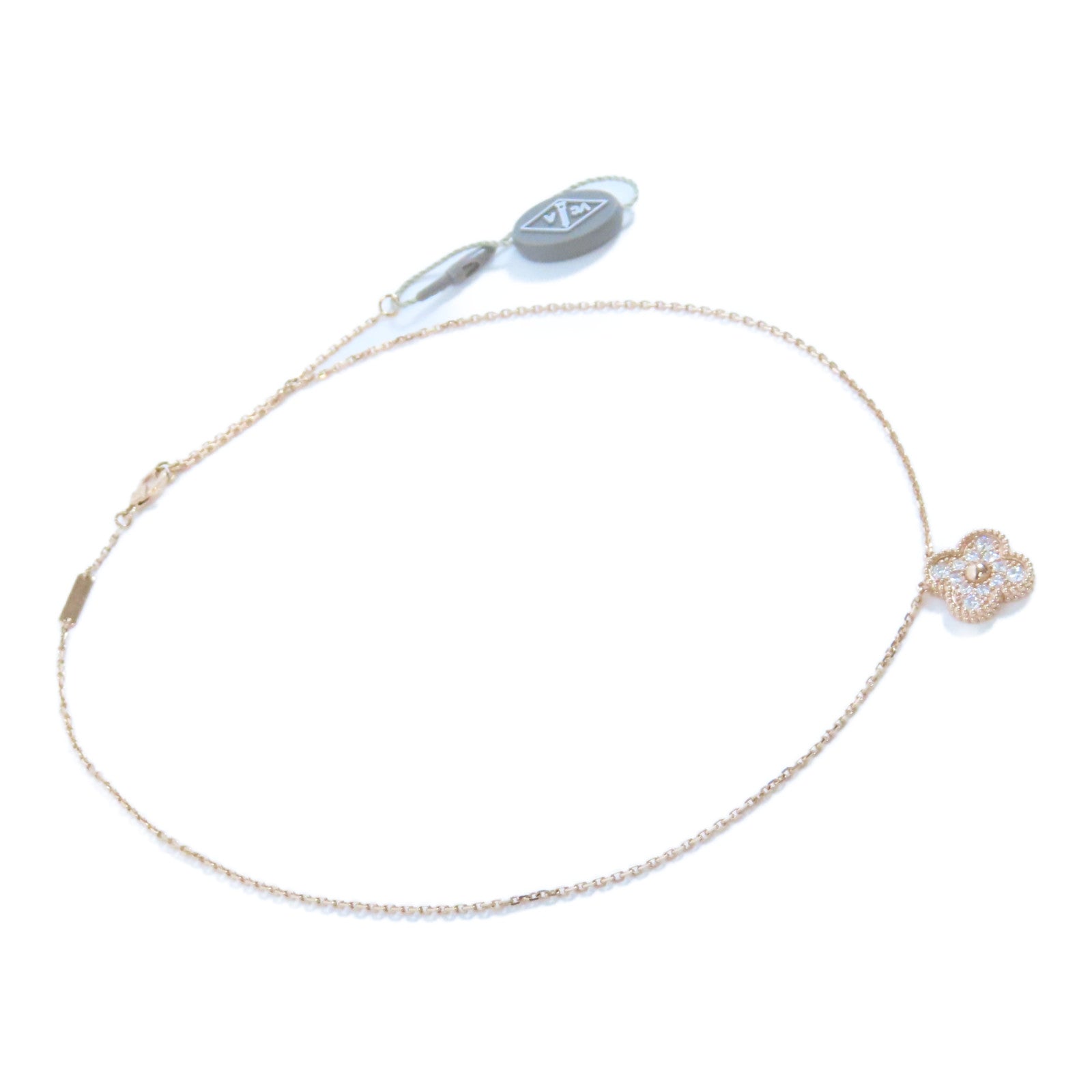 Van Cleef & Arpels 18K玫瑰金Vintage Alhambra Pendant鑽石項鍊