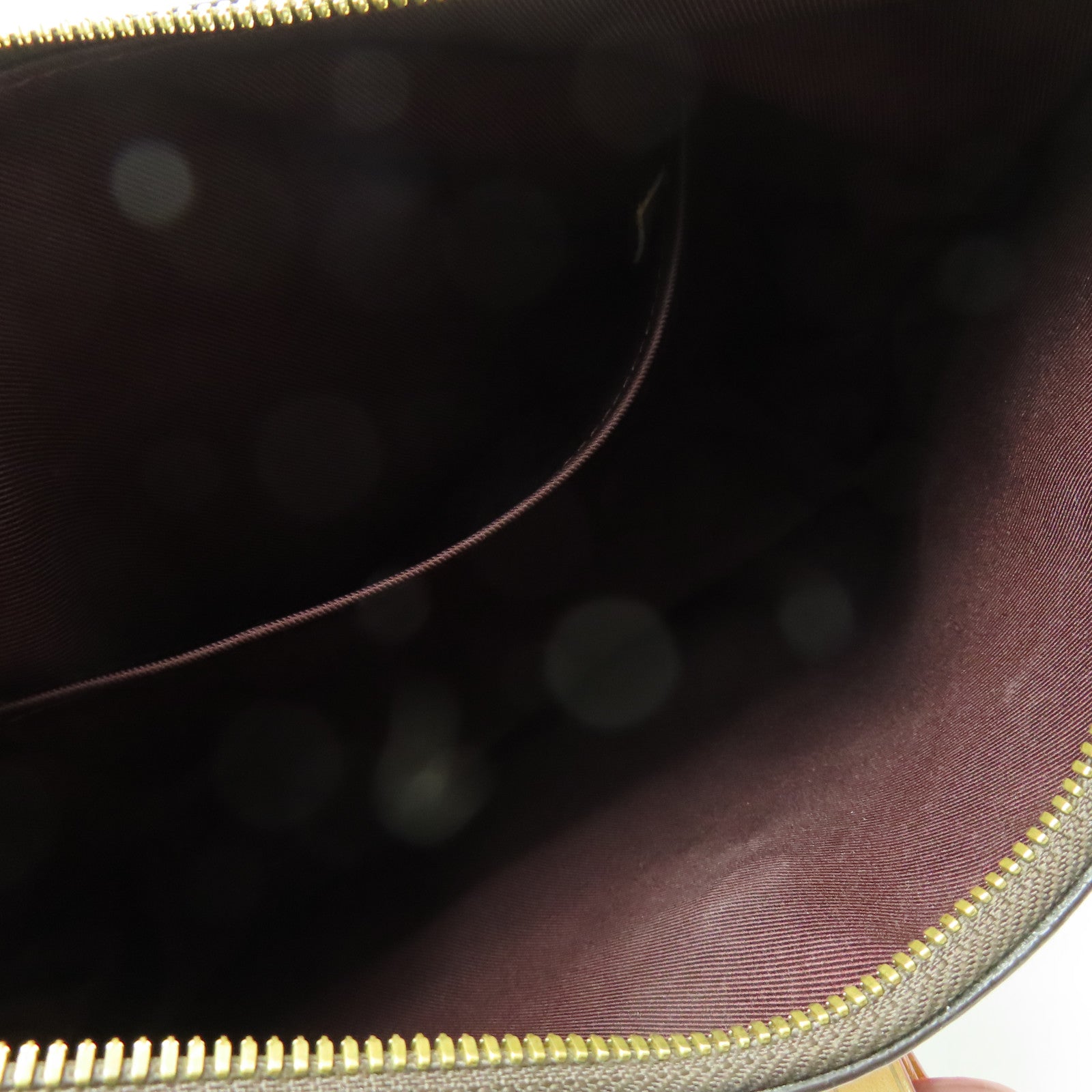 LOUIS VUITTON Monogram Odeon MM金扣肩背袋啡色