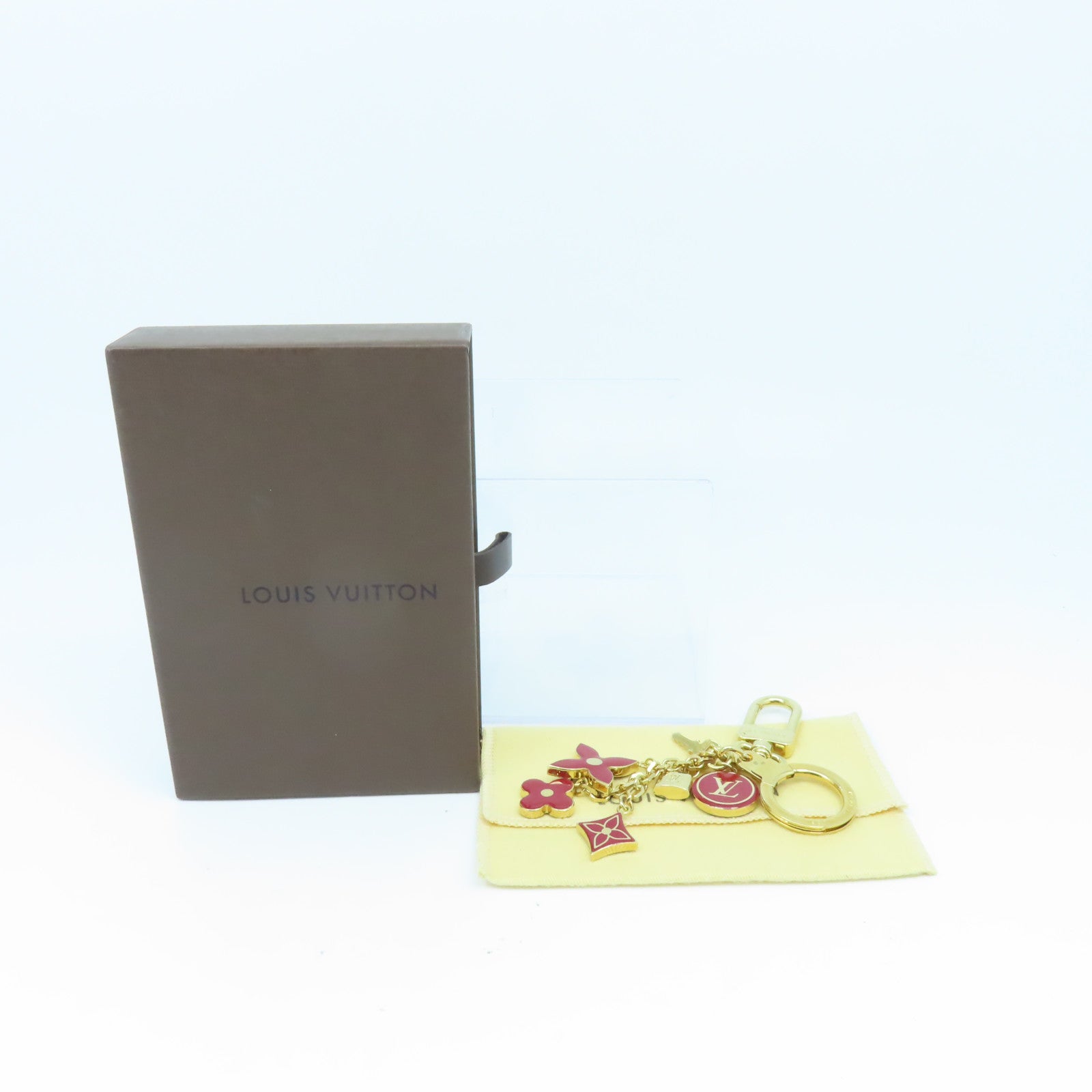 LOUIS VUITTON 金屬Key Ring鑰匙圈紅色/金色