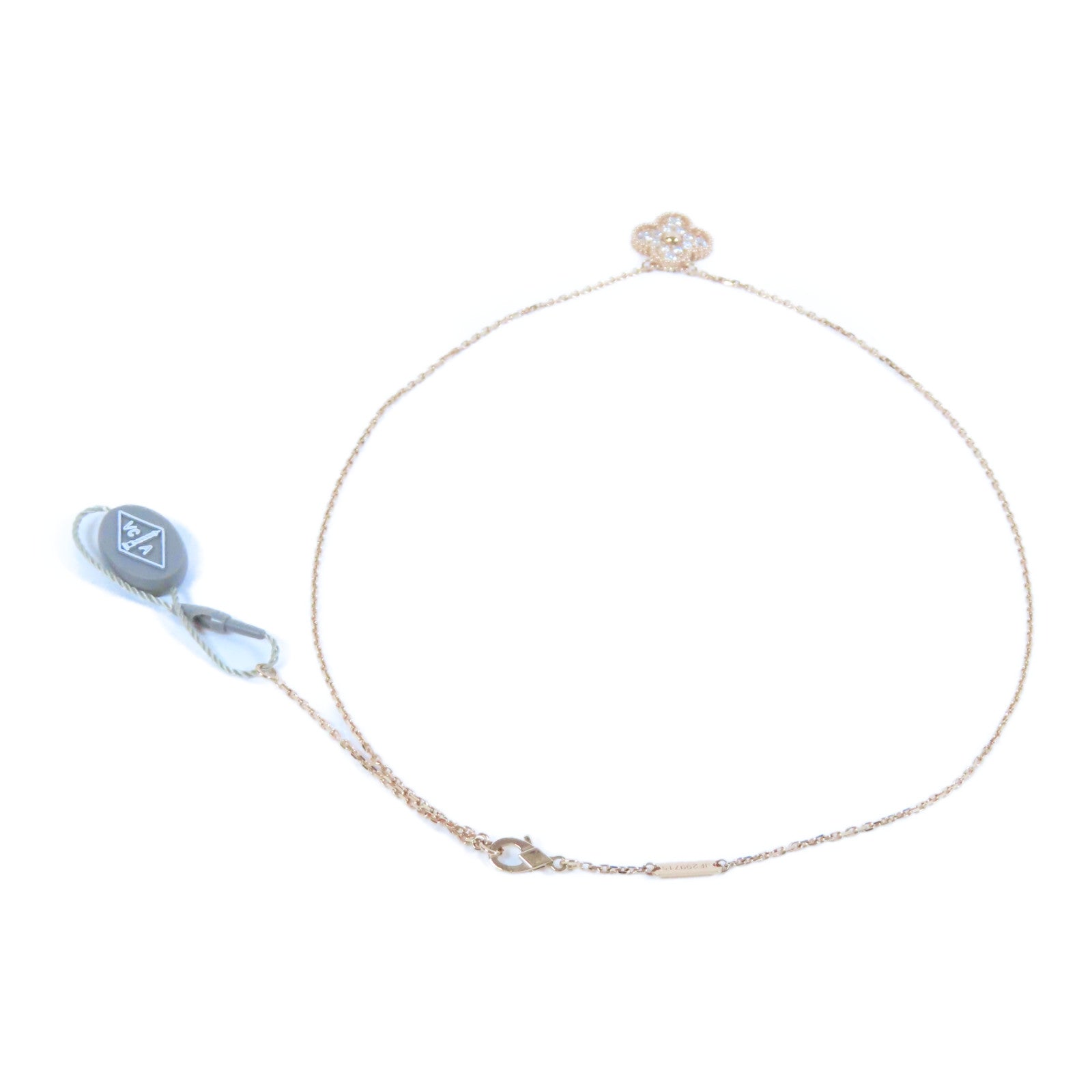 Van Cleef & Arpels 18K玫瑰金Vintage Alhambra Pendant鑽石項鍊