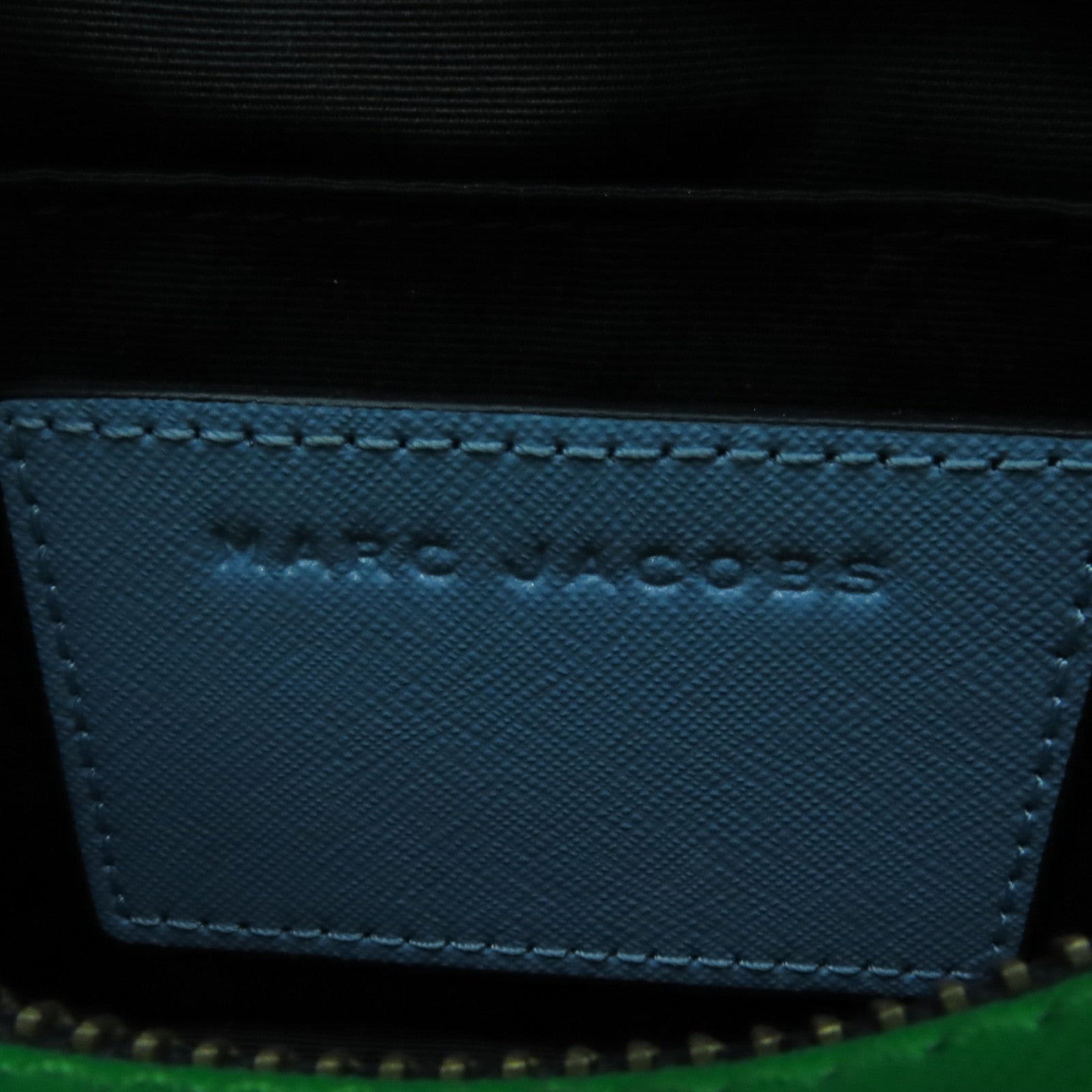 MARC JACOBS 牛皮皮革Shouder Bag金扣肩背袋藍色/綠色
