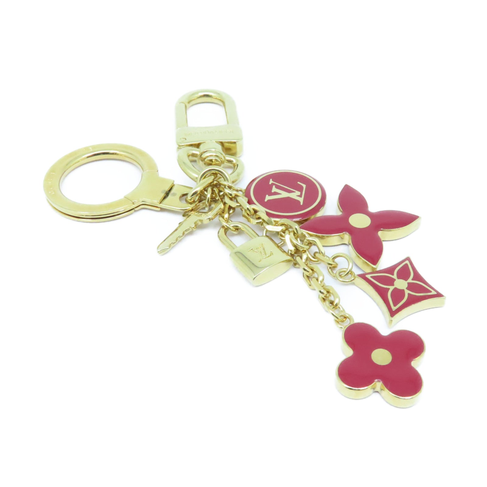 LOUIS VUITTON 金屬Key Ring鑰匙圈紅色/金色