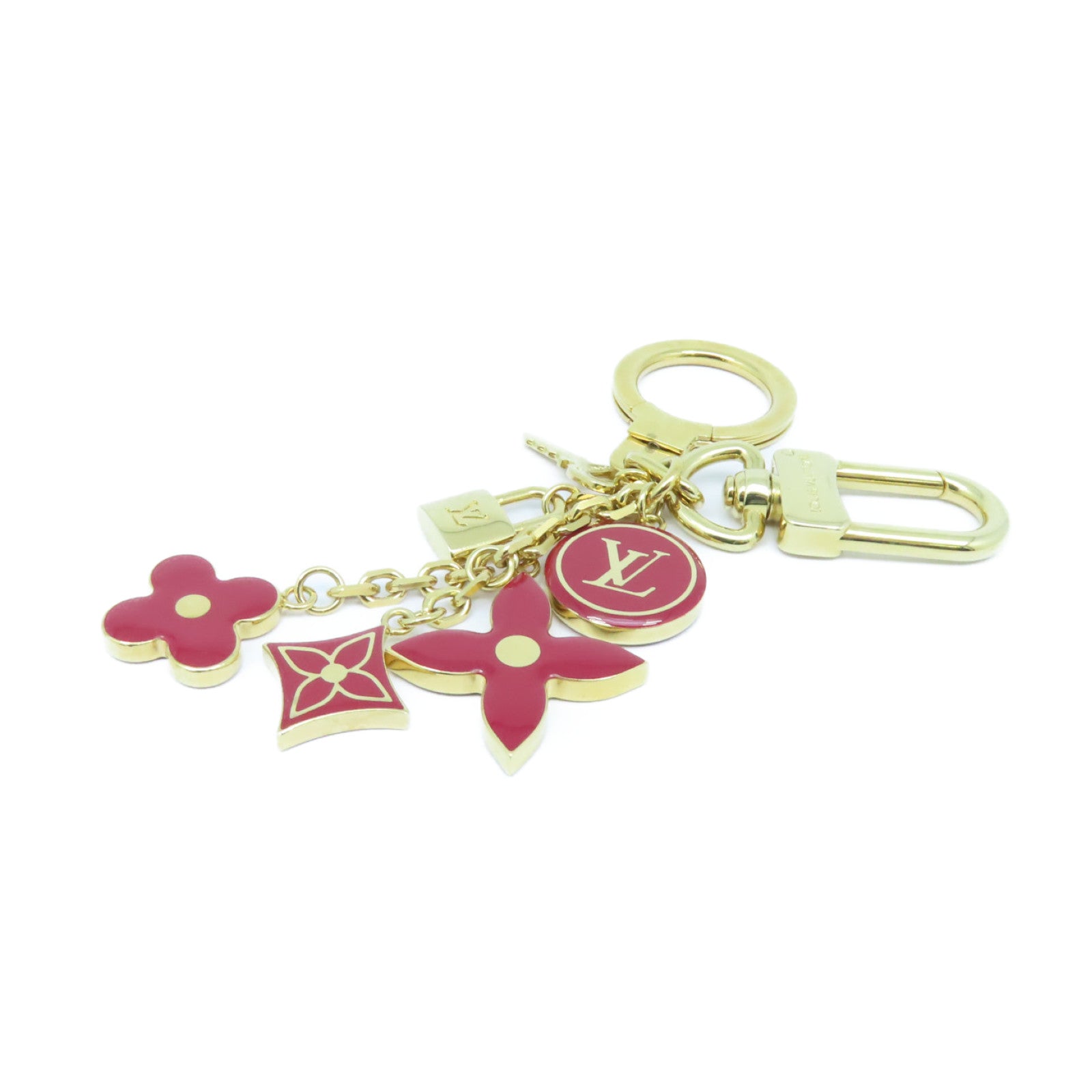 LOUIS VUITTON 金屬Key Ring鑰匙圈紅色/金色