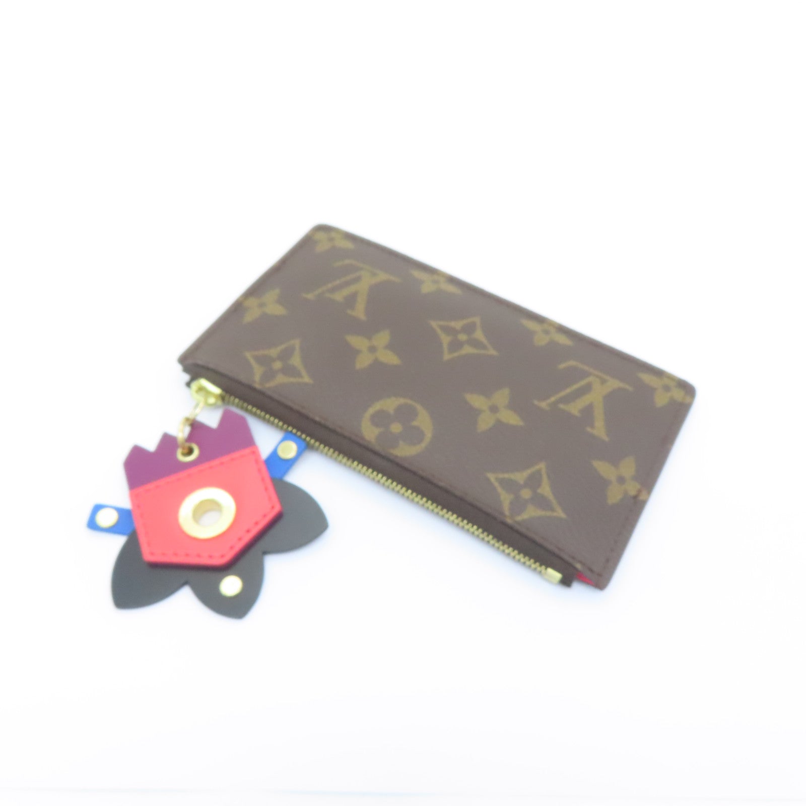LOUIS VUITTON Monogram Totem Pochette Cles錢包啡色