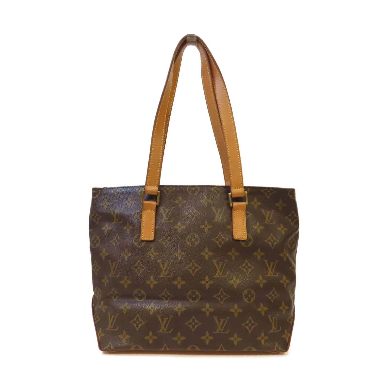 LOUIS VUITTON Monogram Cabas Piano金扣肩背袋啡色
