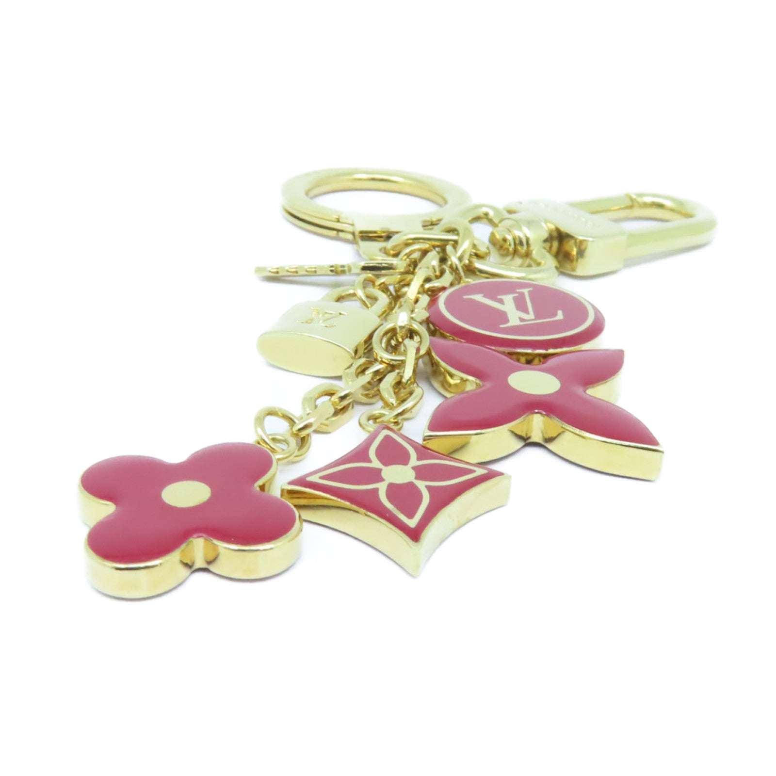LOUIS VUITTON 金屬Key Ring鑰匙圈紅色/金色