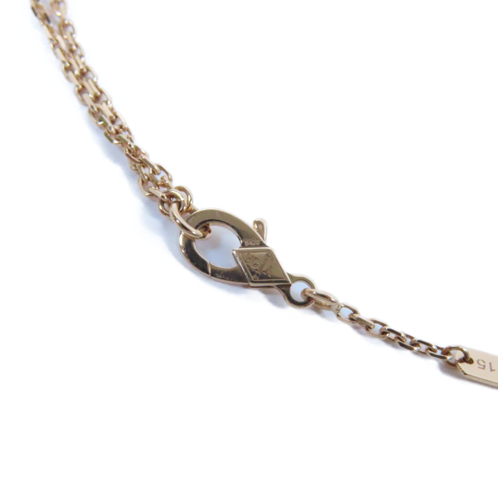 Van Cleef & Arpels 18K玫瑰金Vintage Alhambra Pendant鑽石項鍊