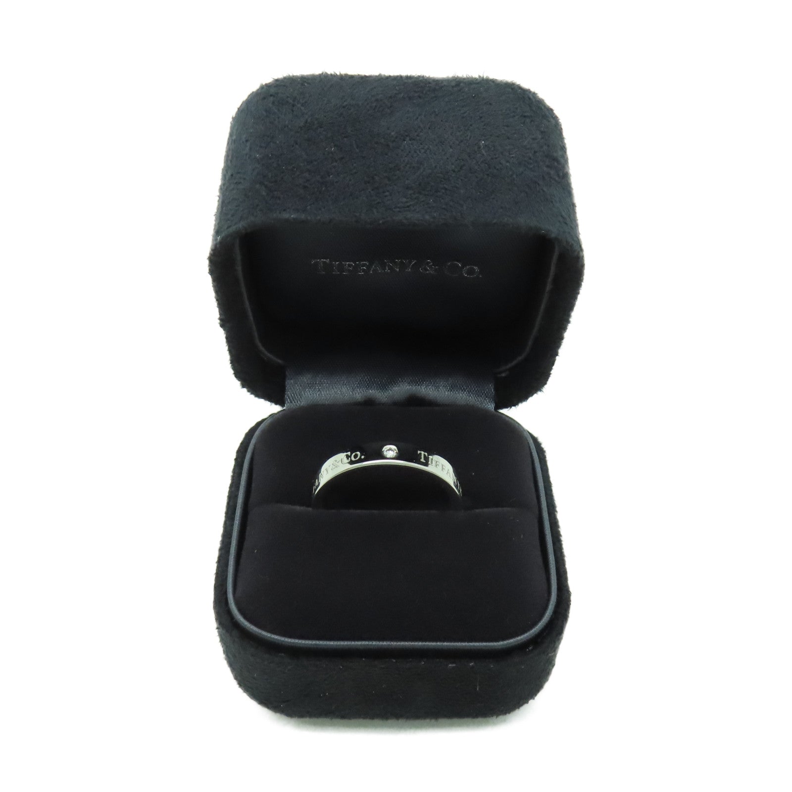 TIFFANY＆CO PT950鉑金Diamond Wedding Ring鑽石戒指US#8
