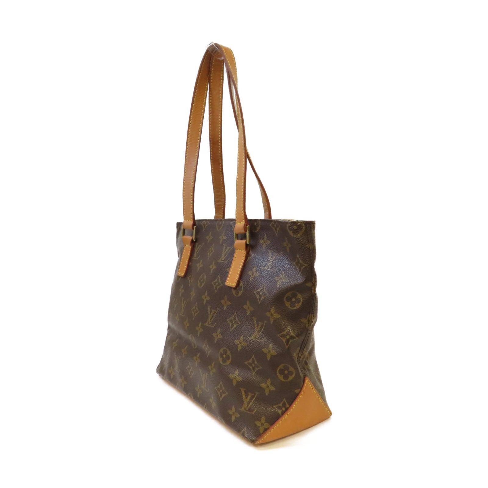 LOUIS VUITTON Monogram Cabas Piano金扣肩背袋啡色