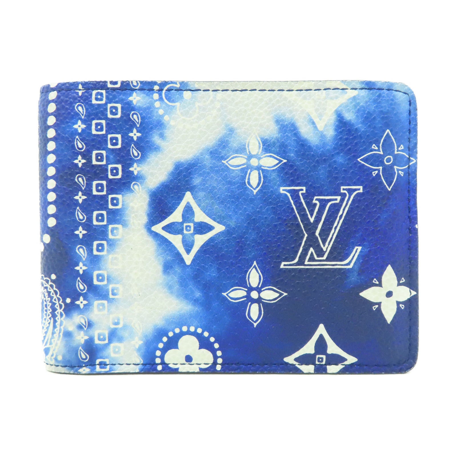 LOUIS VUITTON Monogram Bandana Slender Wallet錢包藍色/白色