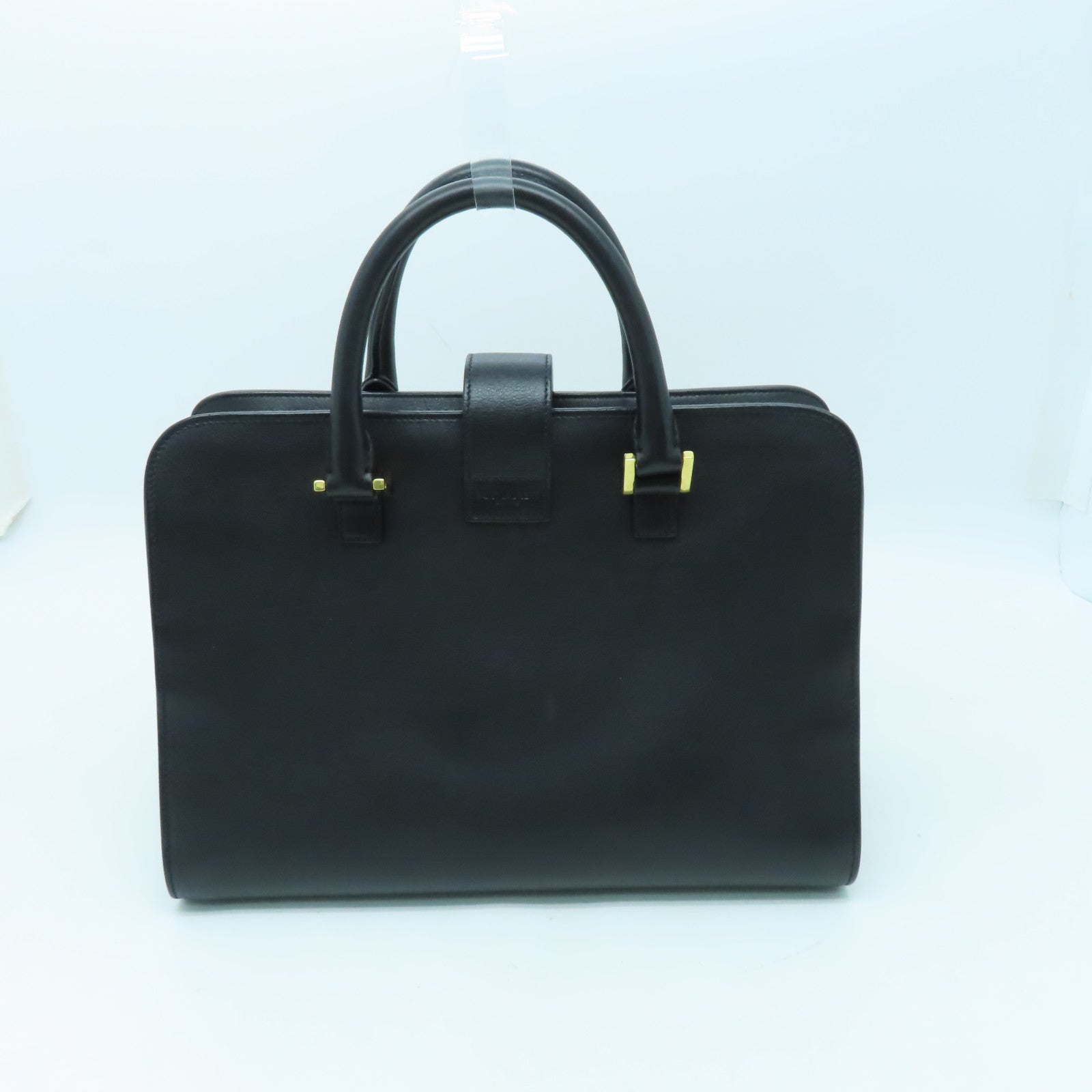 SAINT LAURENT 牛皮皮革2 Way Shoulder金扣手挽肩背兩用袋黑色