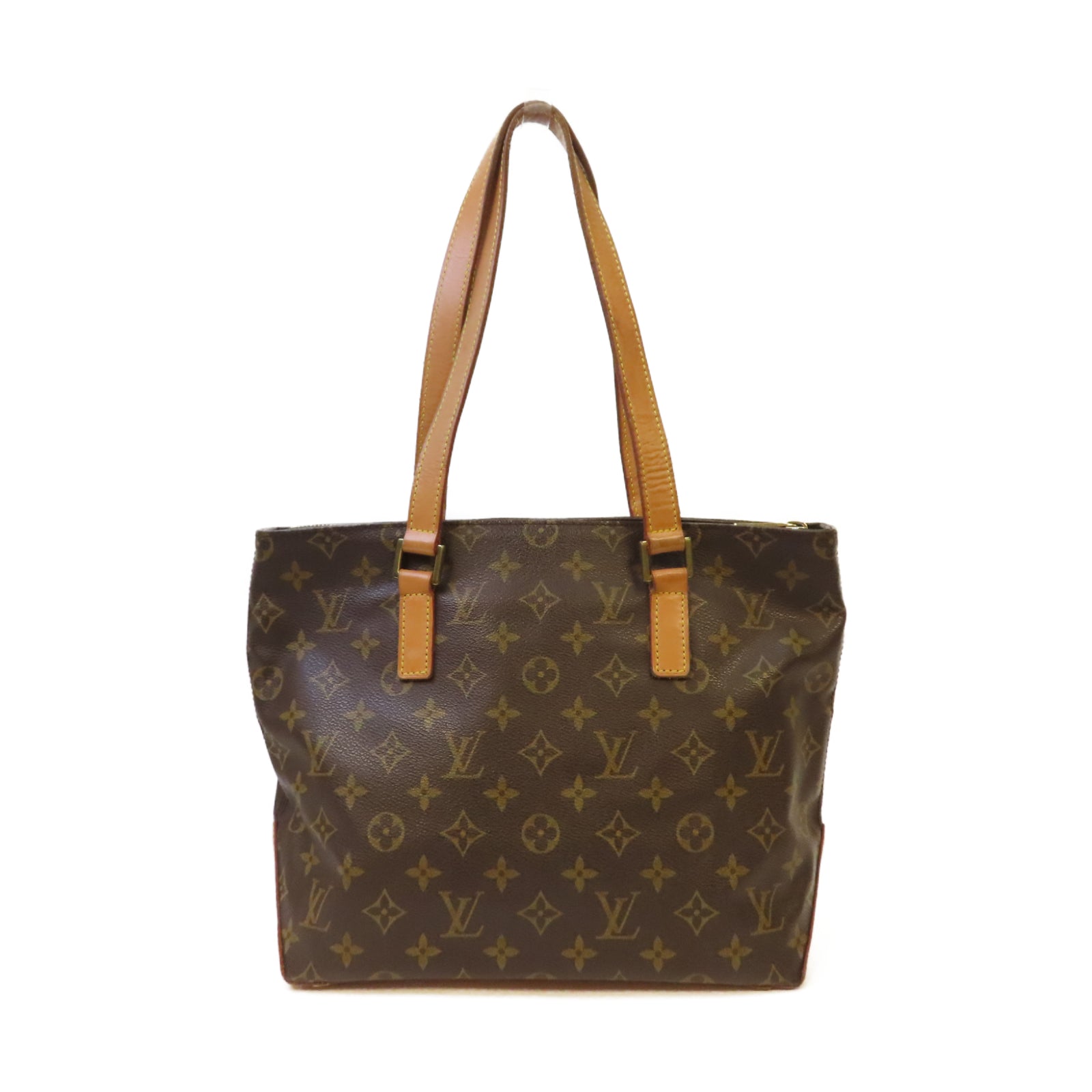 LOUIS VUITTON Monogram Cabas Piano金扣肩背袋啡色
