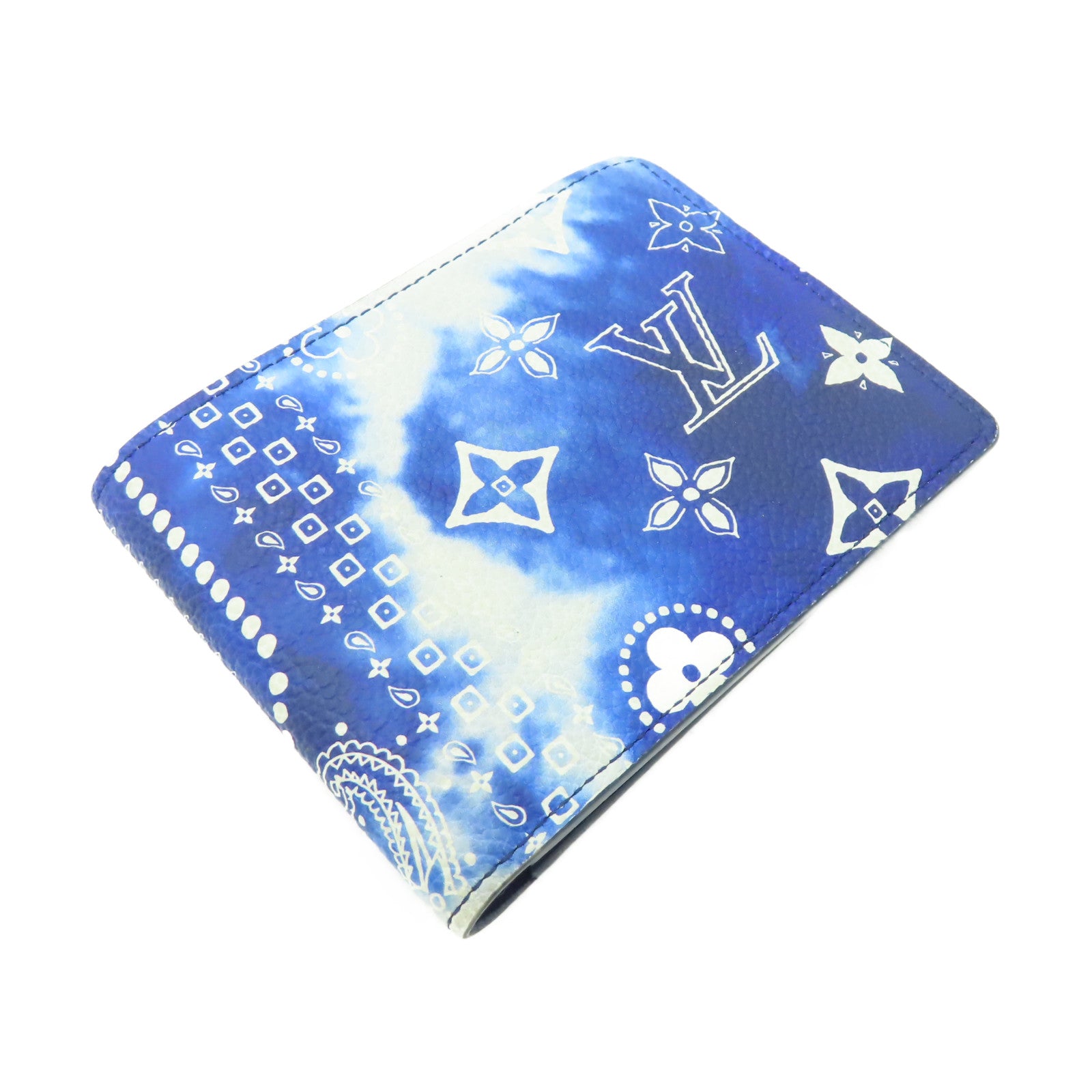 LOUIS VUITTON Monogram Bandana Slender Wallet錢包藍色/白色