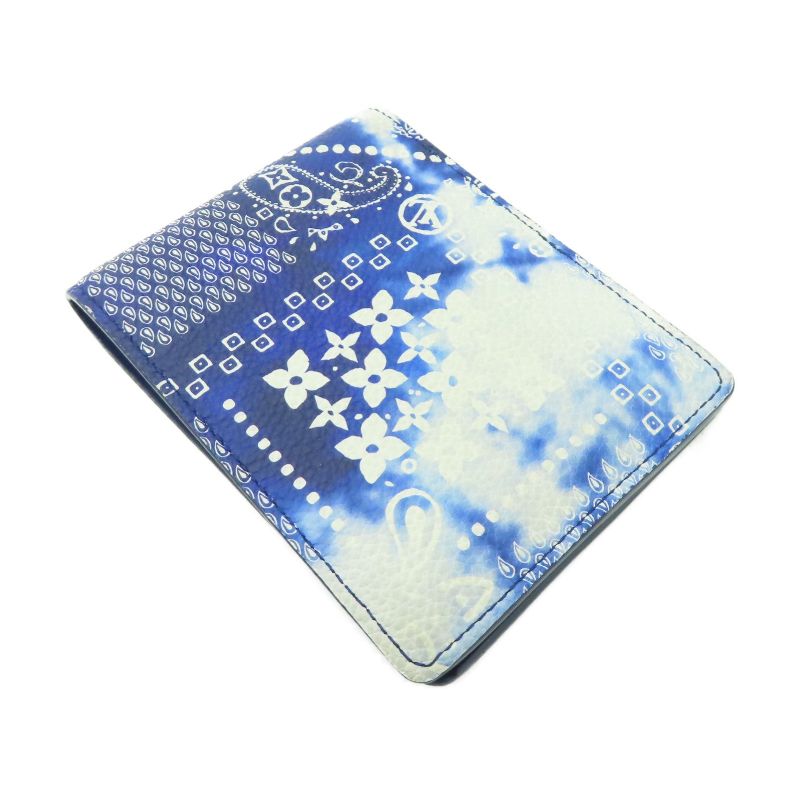 LOUIS VUITTON Monogram Bandana Slender Wallet錢包藍色/白色