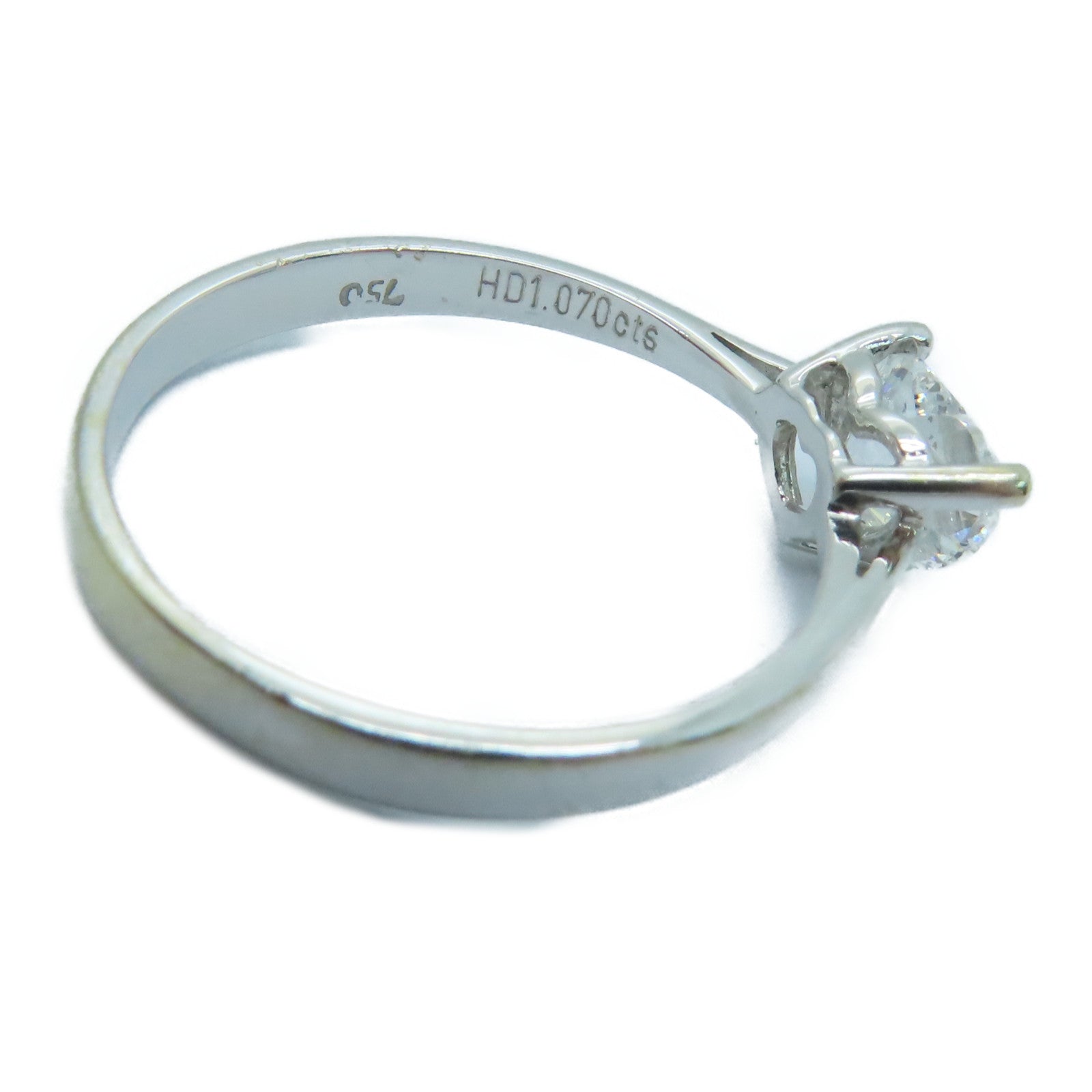 JEWELRY 18K White Gold Diamond Ring 1.07ct Diamond Ring US#8.75