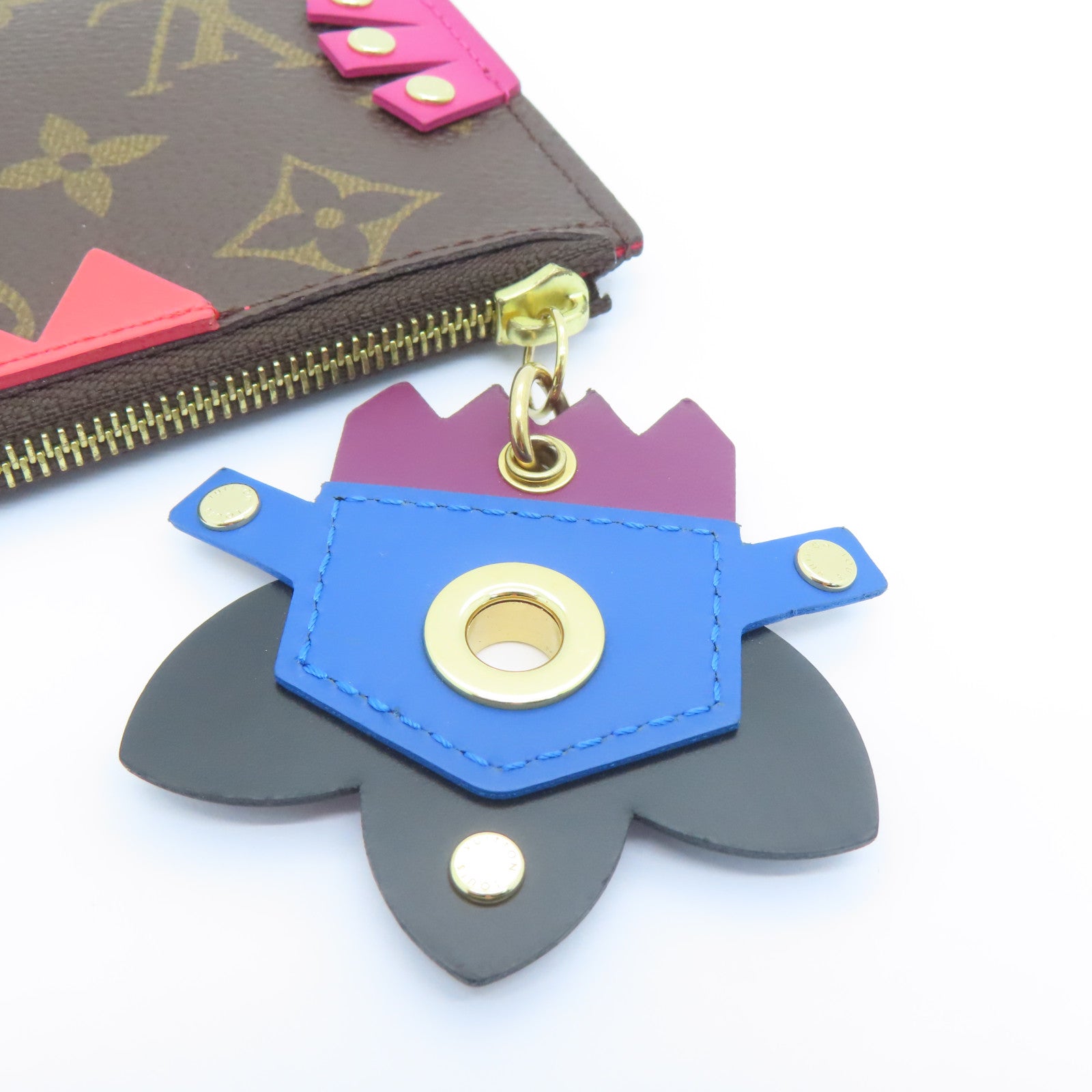 LOUIS VUITTON Monogram Totem Pochette Cles錢包啡色