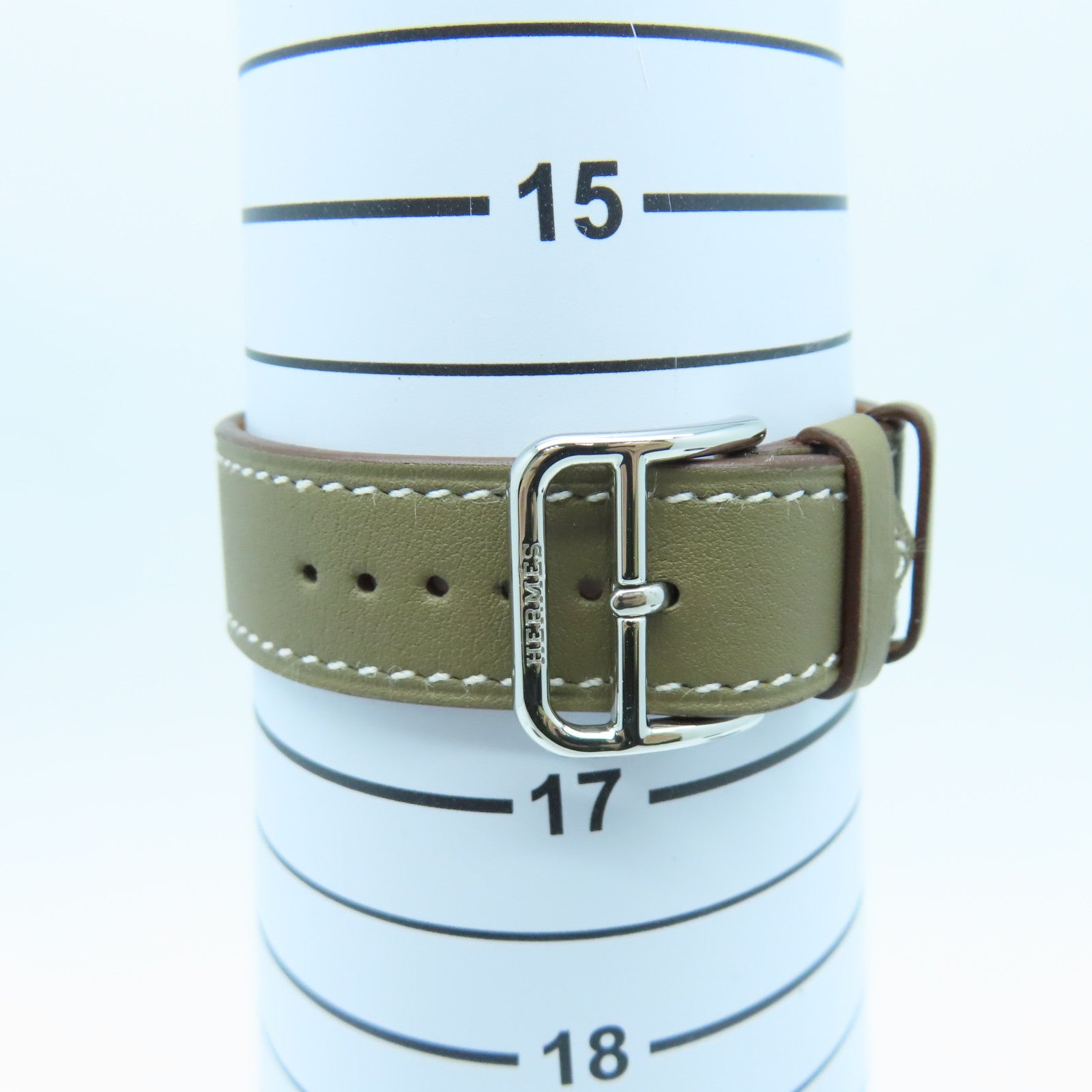 HERMES H Watch 30MM18K Platinum Quartz Movement Elephant Gray