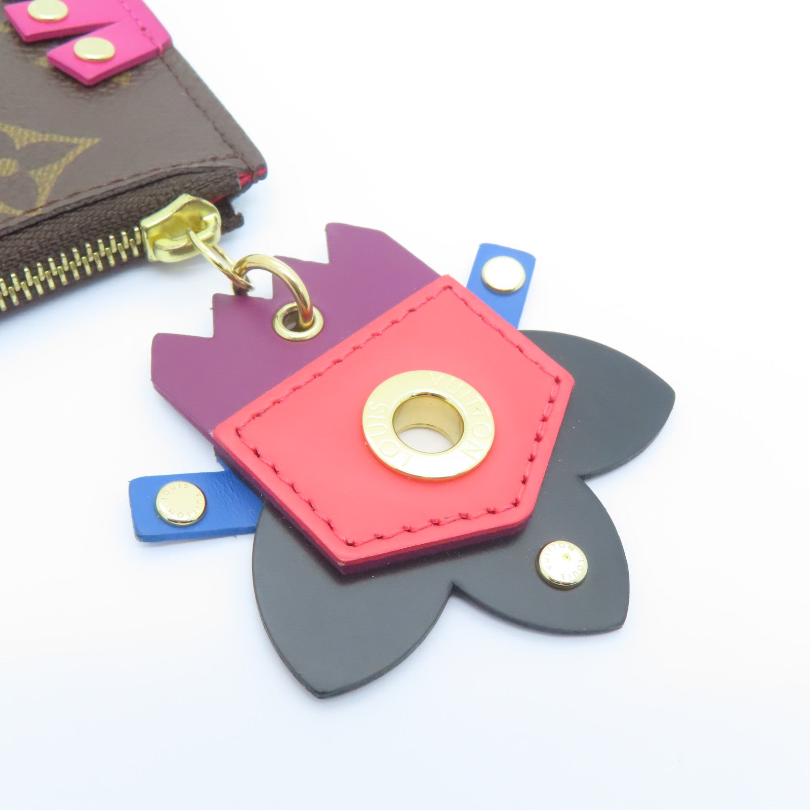 LOUIS VUITTON Monogram Totem Pochette Cles錢包啡色