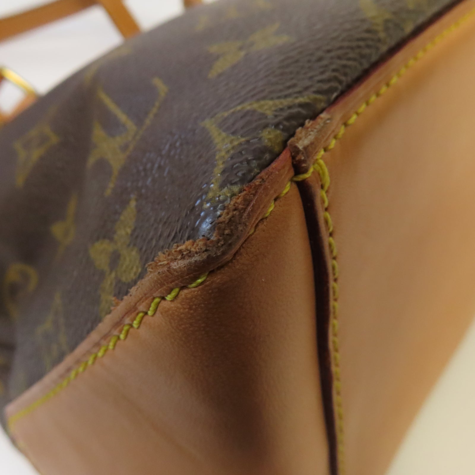 LOUIS VUITTON Monogram Cabas Piano金扣肩背袋啡色