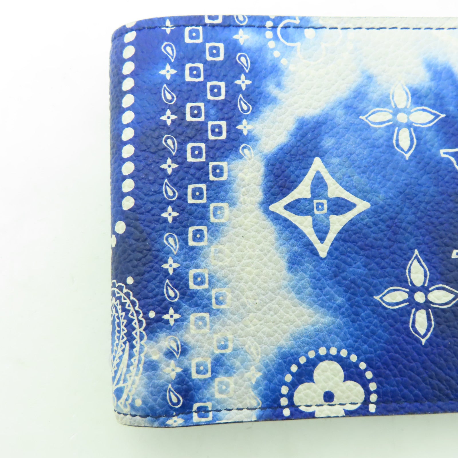 LOUIS VUITTON Monogram Bandana Slender Wallet錢包藍色/白色