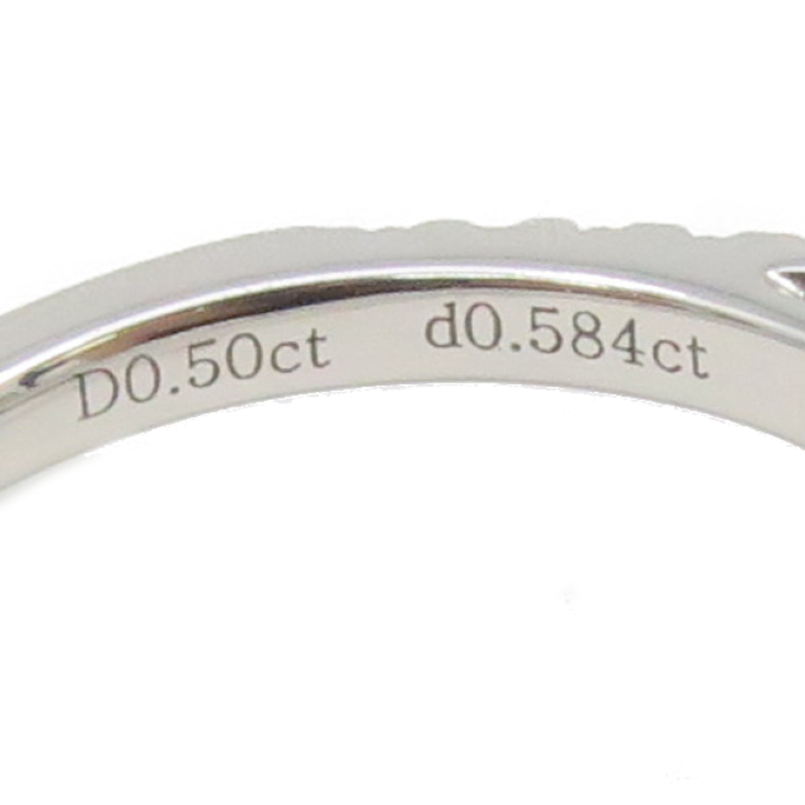 JEWELRY 【激減優惠】18K白金Diamond Ring 0.50ct/0.584ct鑽石戒指US#5.5
