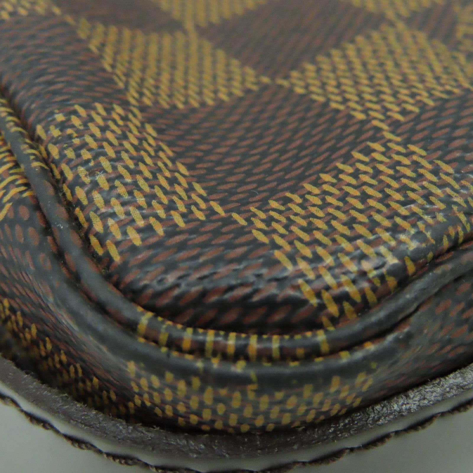 LOUIS VUITTON Damier Naviglio金扣肩背袋棕色