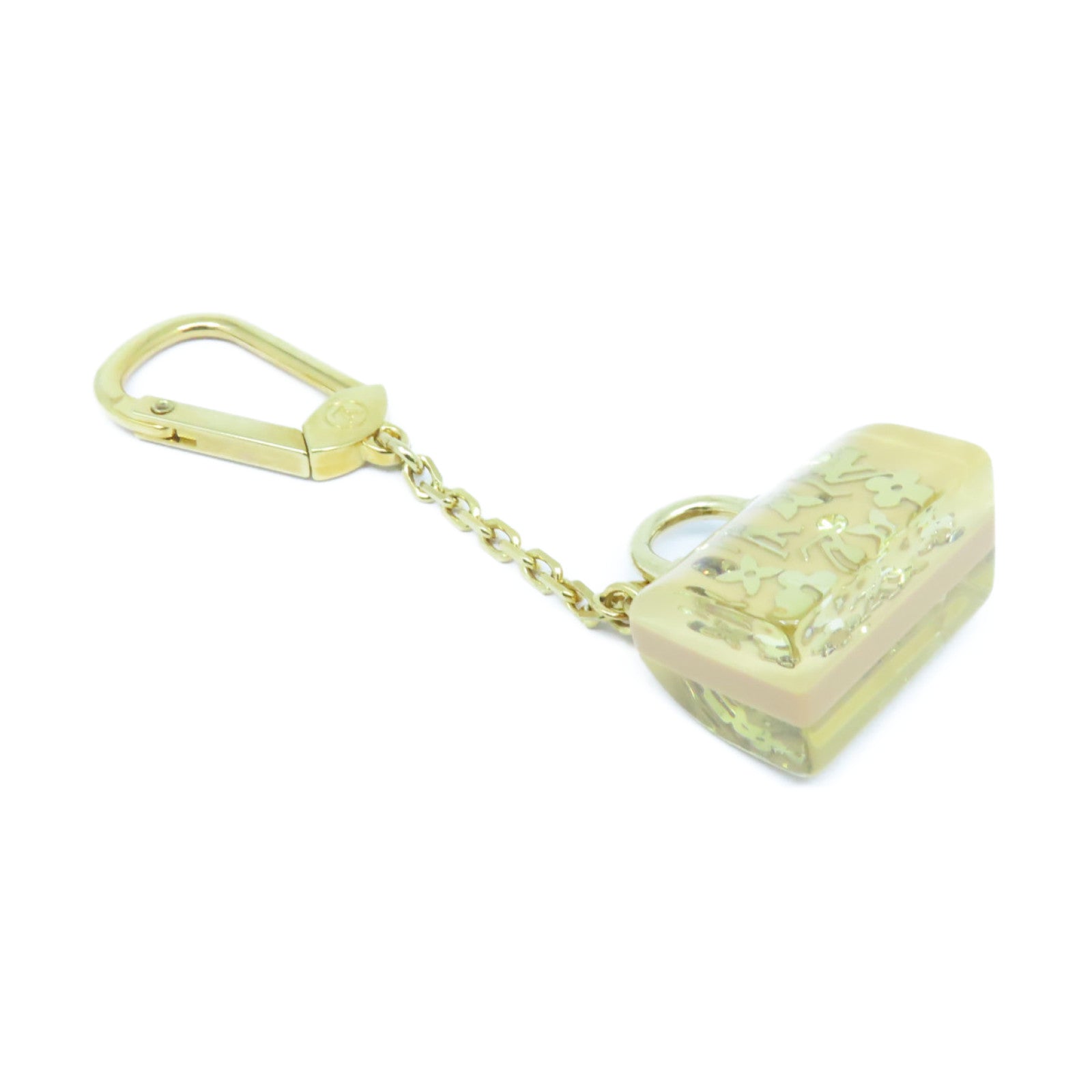LOUIS VUITTON 【激減優惠】PVC Key Ring金扣鑰匙圈米色/金色