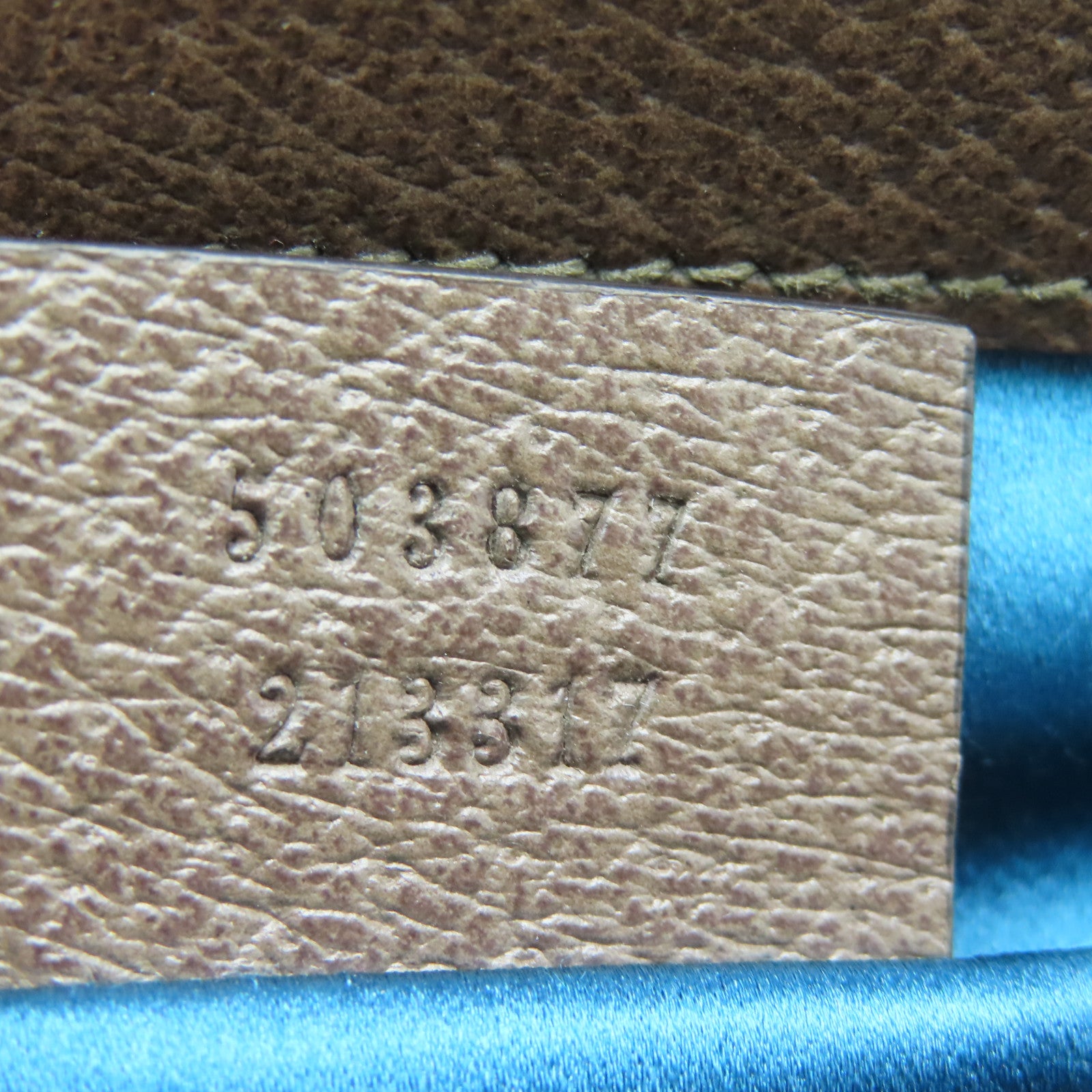 GUCCI 塗層帆布Ophidia GG金扣鏈帶肩背袋啡色