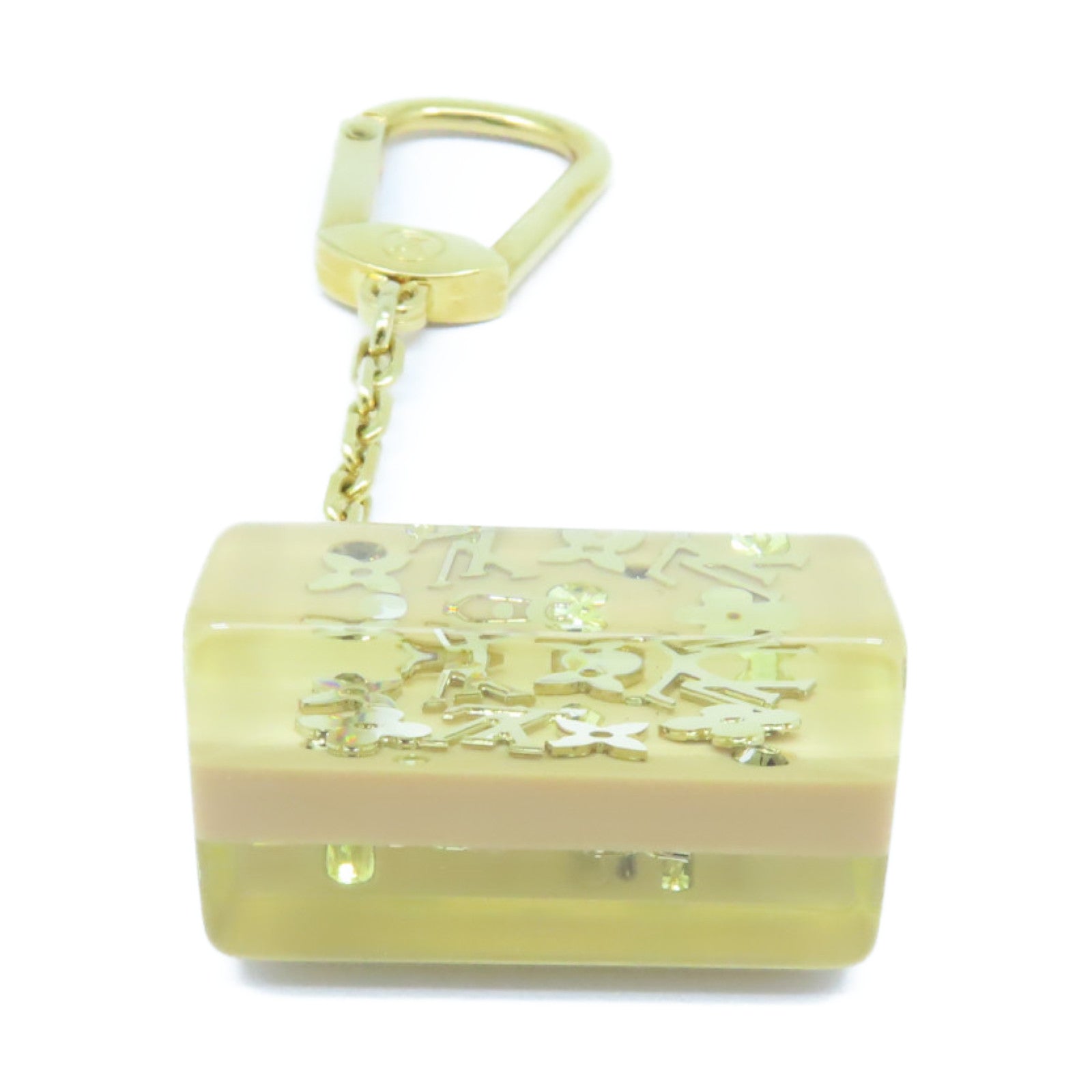 LOUIS VUITTON 【激減優惠】PVC Key Ring金扣鑰匙圈米色/金色