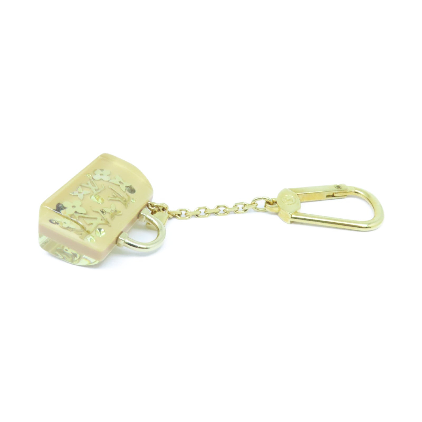 LOUIS VUITTON 【激減優惠】PVC Key Ring金扣鑰匙圈米色/金色
