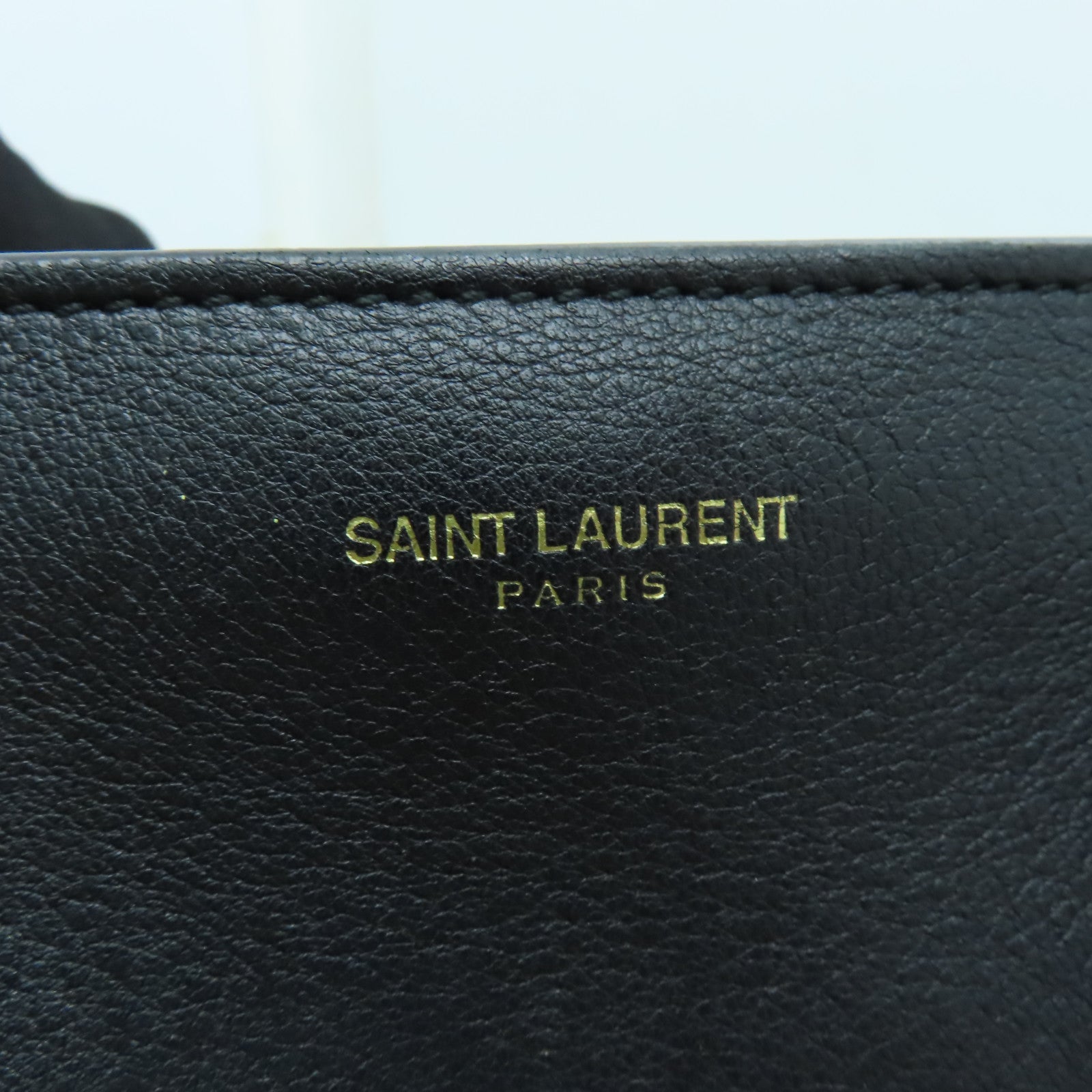 SAINT LAURENT 牛皮皮革2 Way Shoulder金扣手挽肩背兩用袋黑色