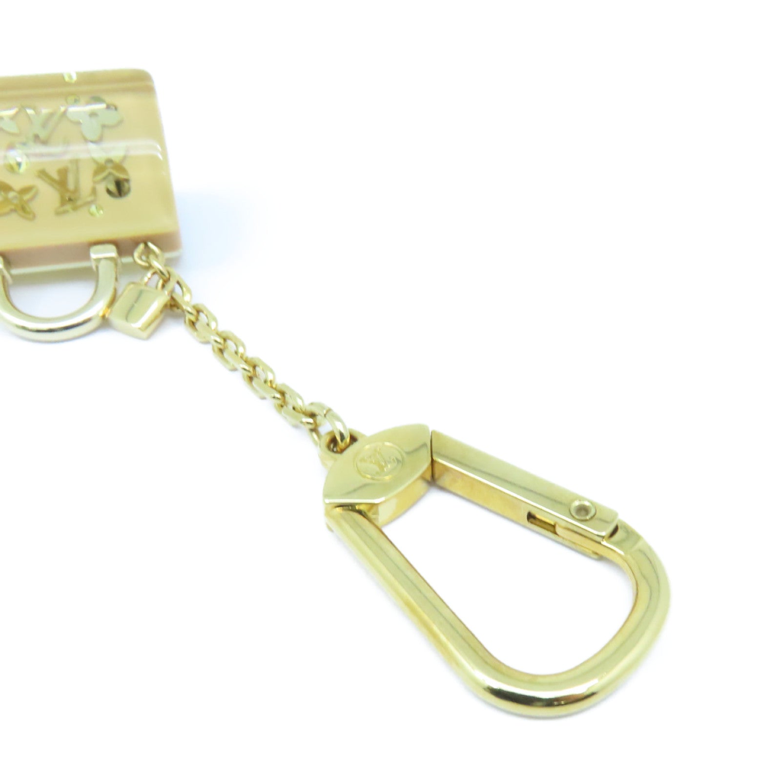 LOUIS VUITTON 【激減優惠】PVC Key Ring金扣鑰匙圈米色/金色