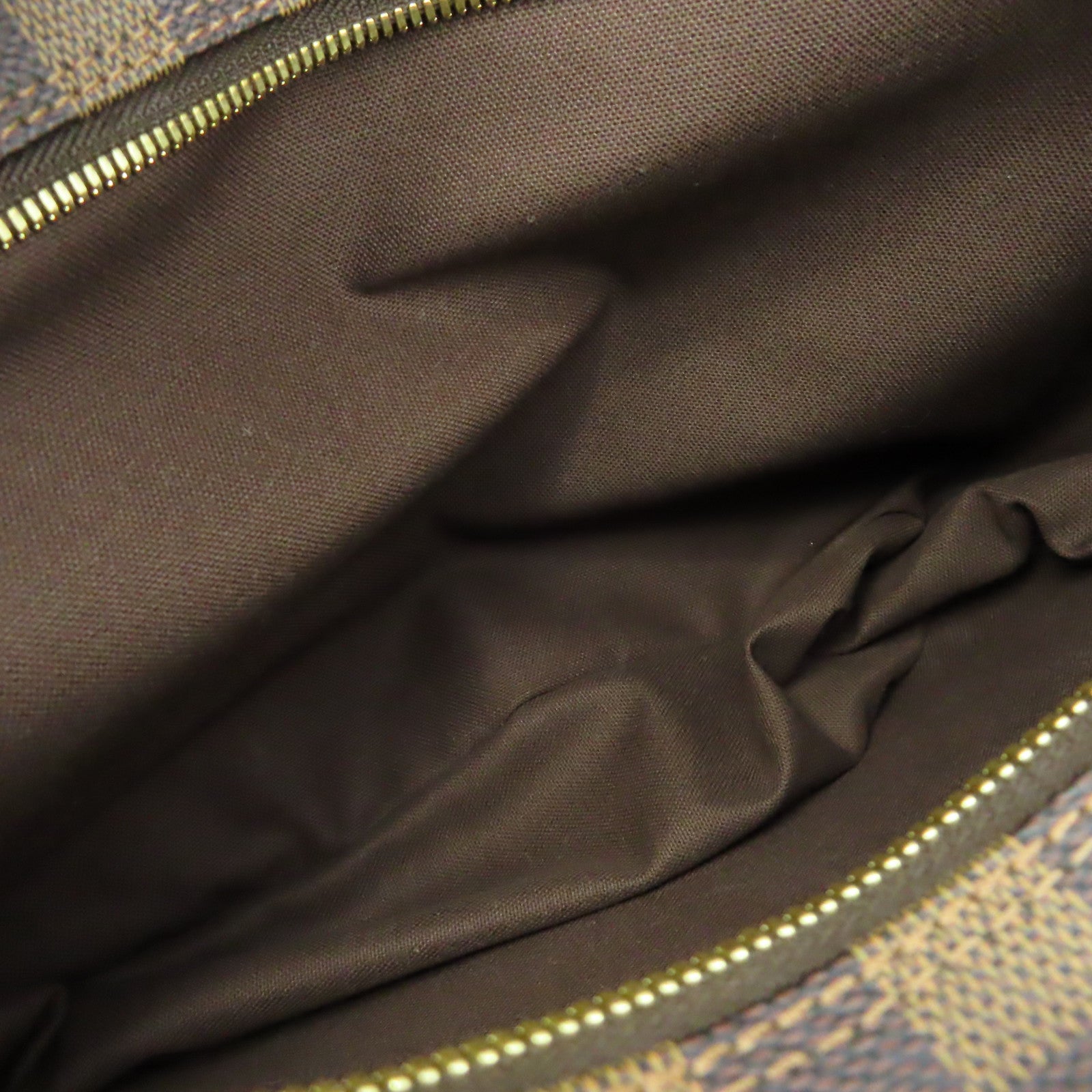 LOUIS VUITTON Damier Naviglio金扣肩背袋棕色