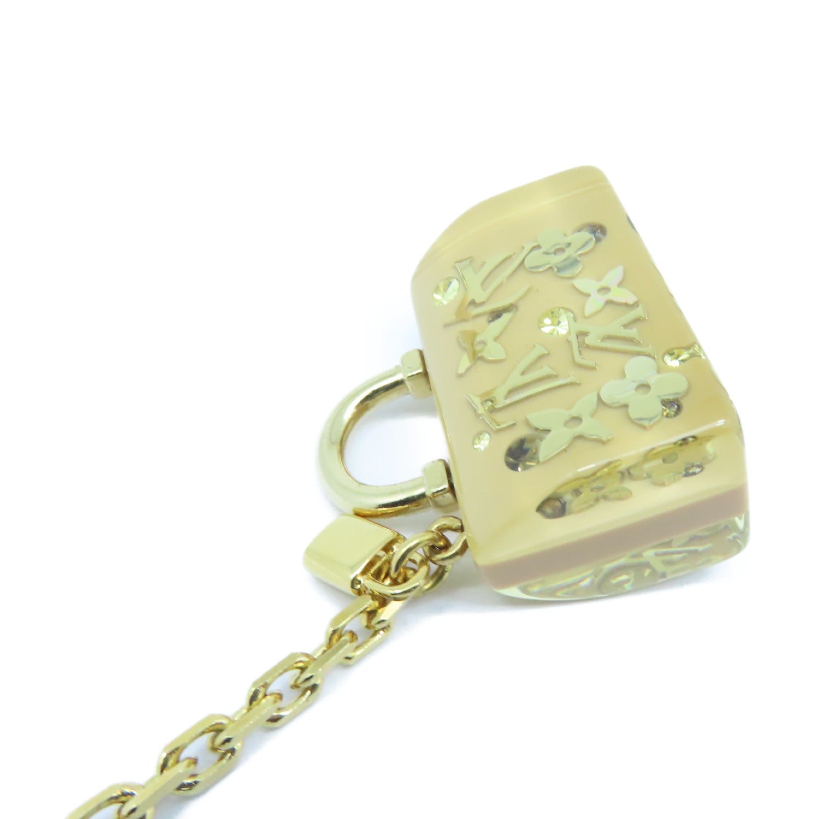 LOUIS VUITTON 【激減優惠】PVC Key Ring金扣鑰匙圈米色/金色
