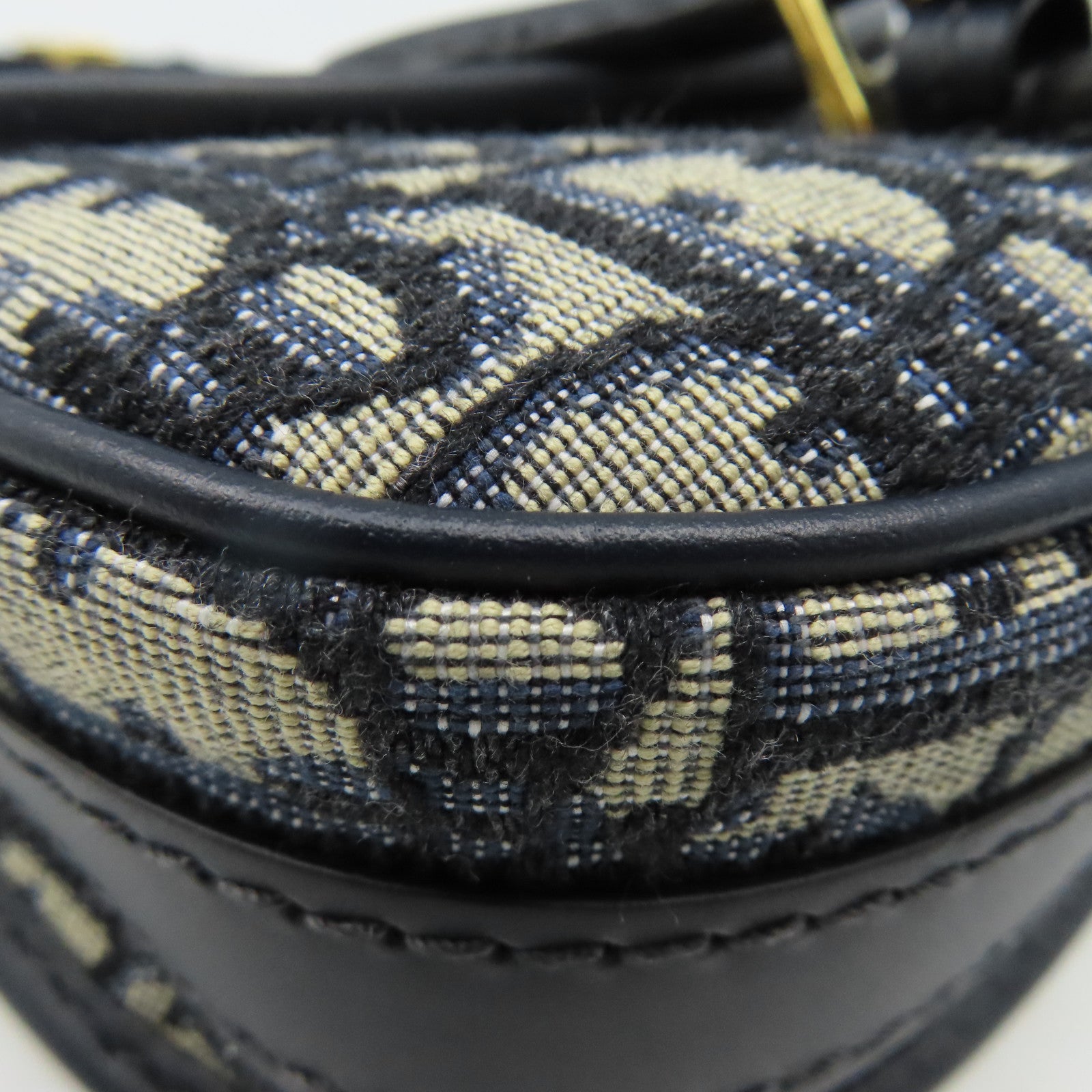 Dior 帆布Bobby Small Shoulder Bag金扣肩背袋啡色/藍色