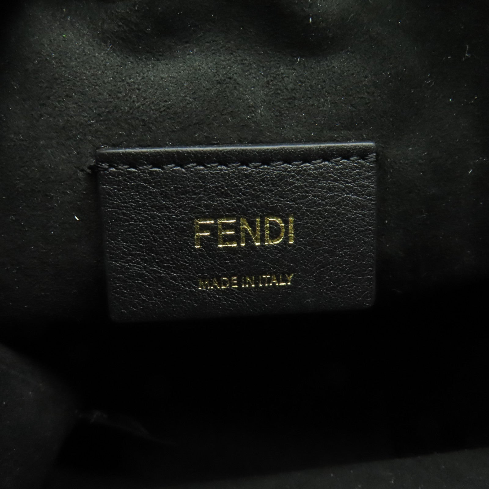 FENDI 漆皮皮革Mon Tresor金扣手挽肩背兩用袋黑色