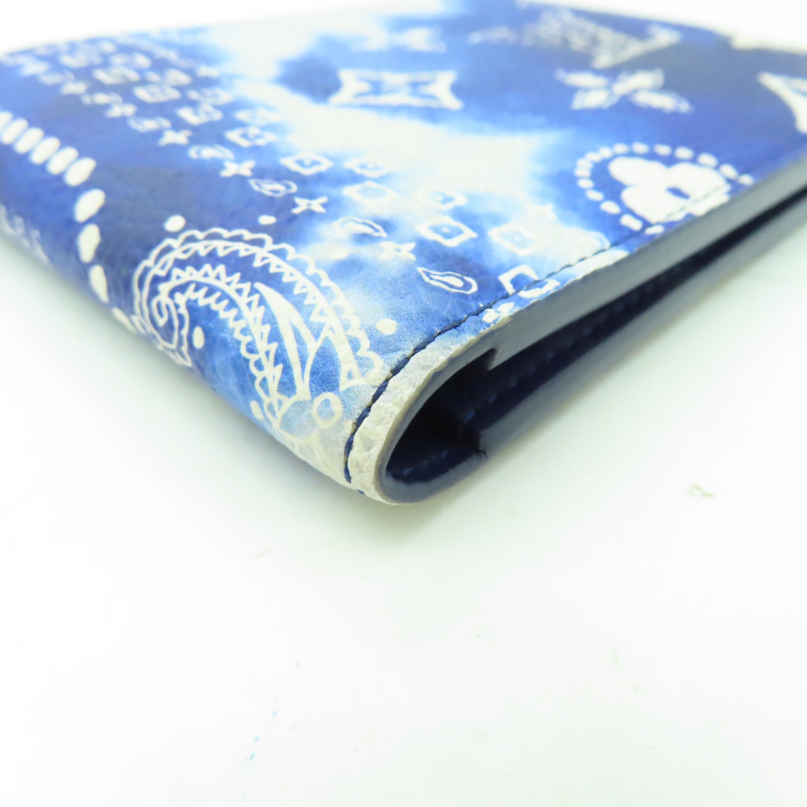 LOUIS VUITTON Monogram Bandana Slender Wallet錢包藍色/白色
