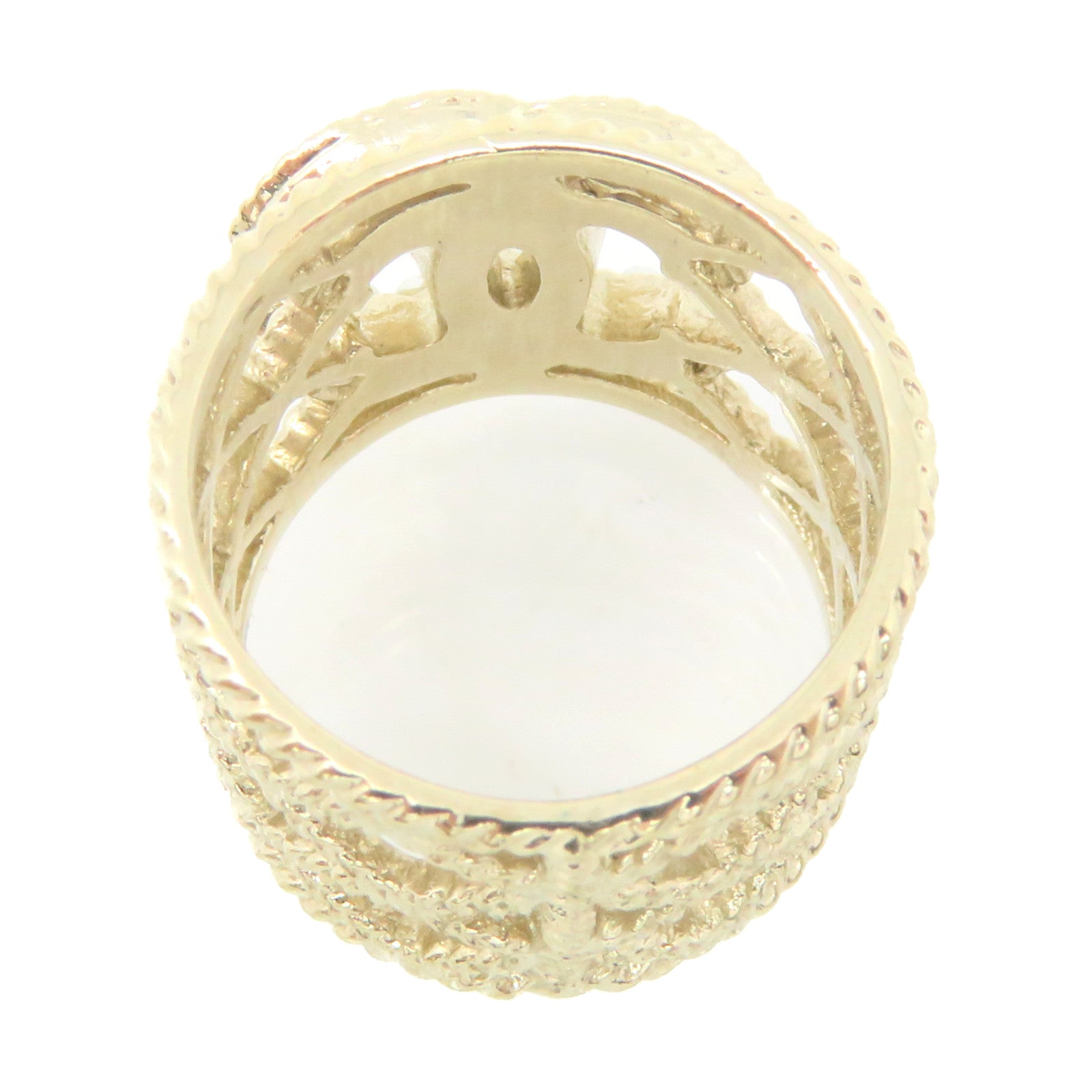 CHANEL Rhombus Metal Ring Ring US#5.5
