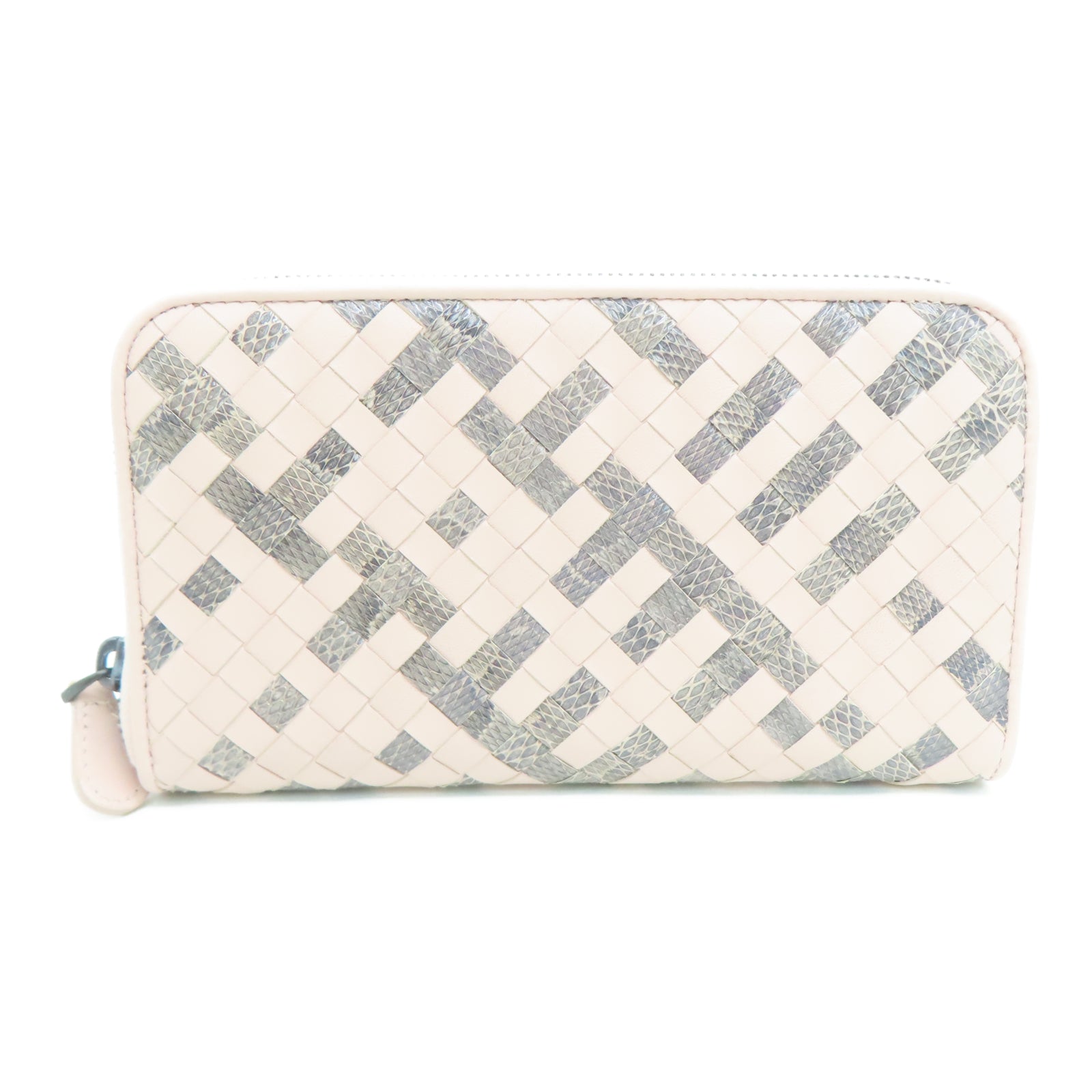 BOTTEGA VENETA 【激減優惠】羊皮皮革Long Wallet錢包粉紅色