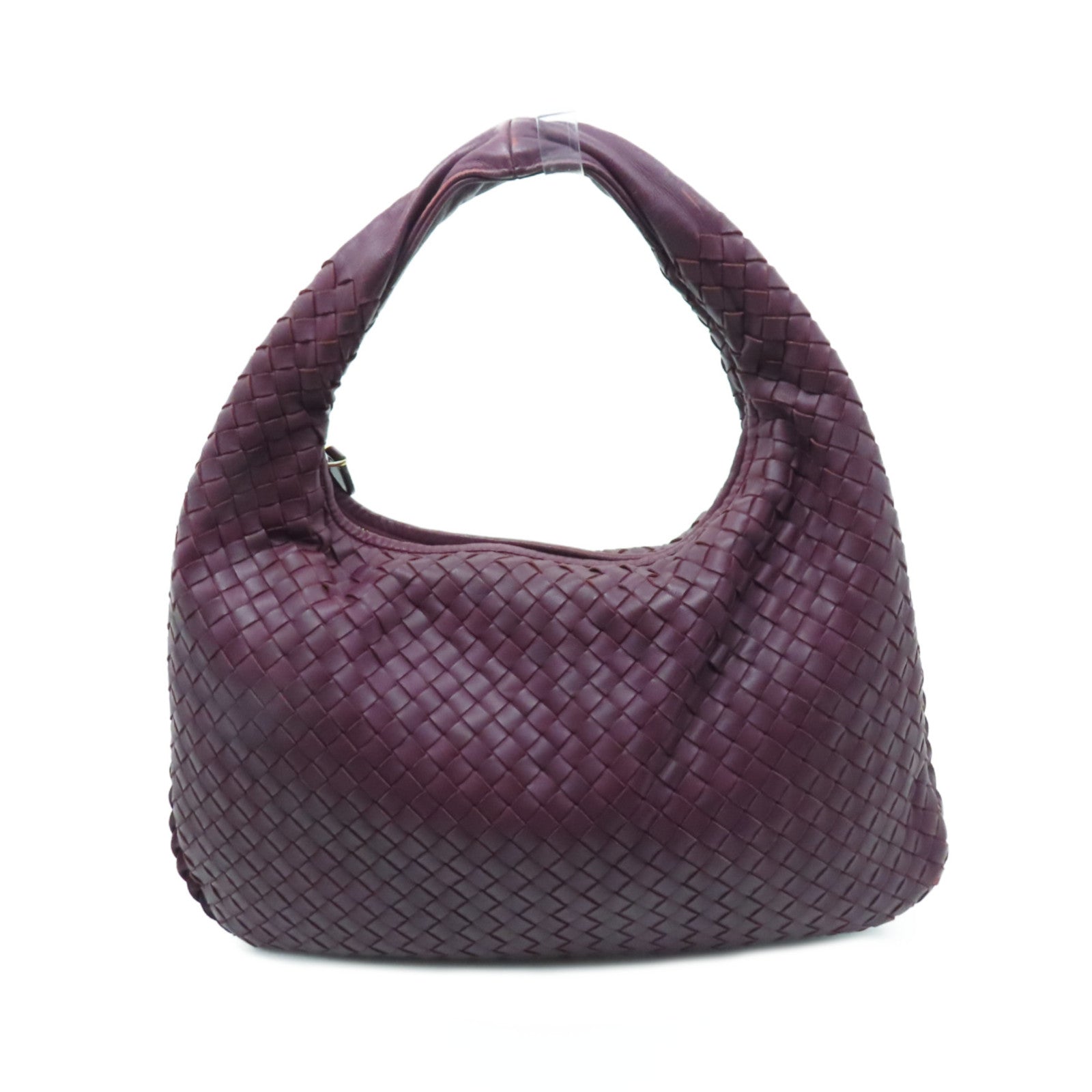 BOTTEGA VENETA 織紋皮革Shoulder Bag金扣肩背袋紫色