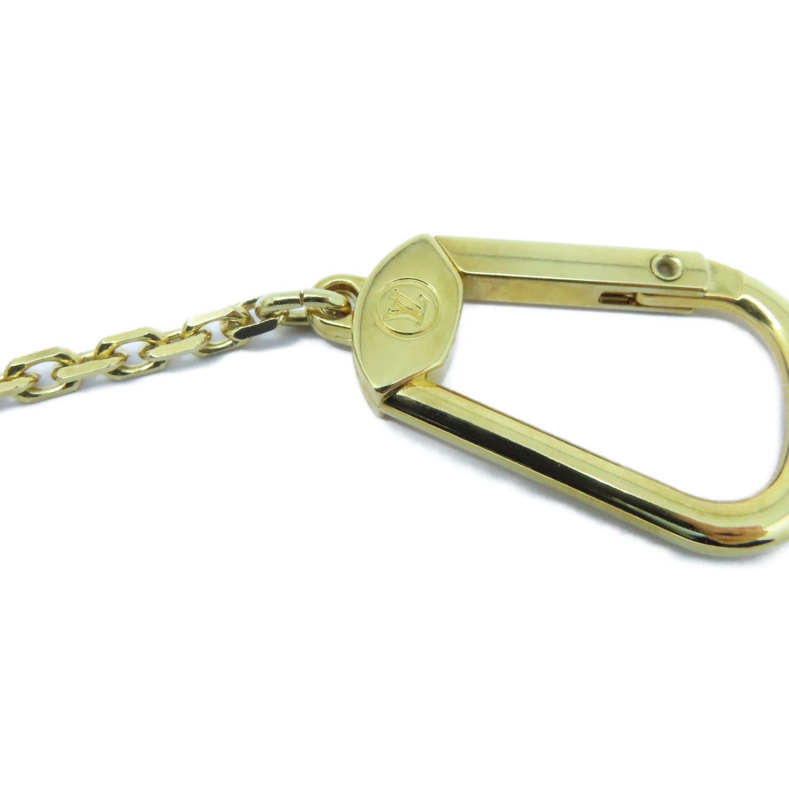 LOUIS VUITTON 【激減優惠】PVC Key Ring金扣鑰匙圈米色/金色