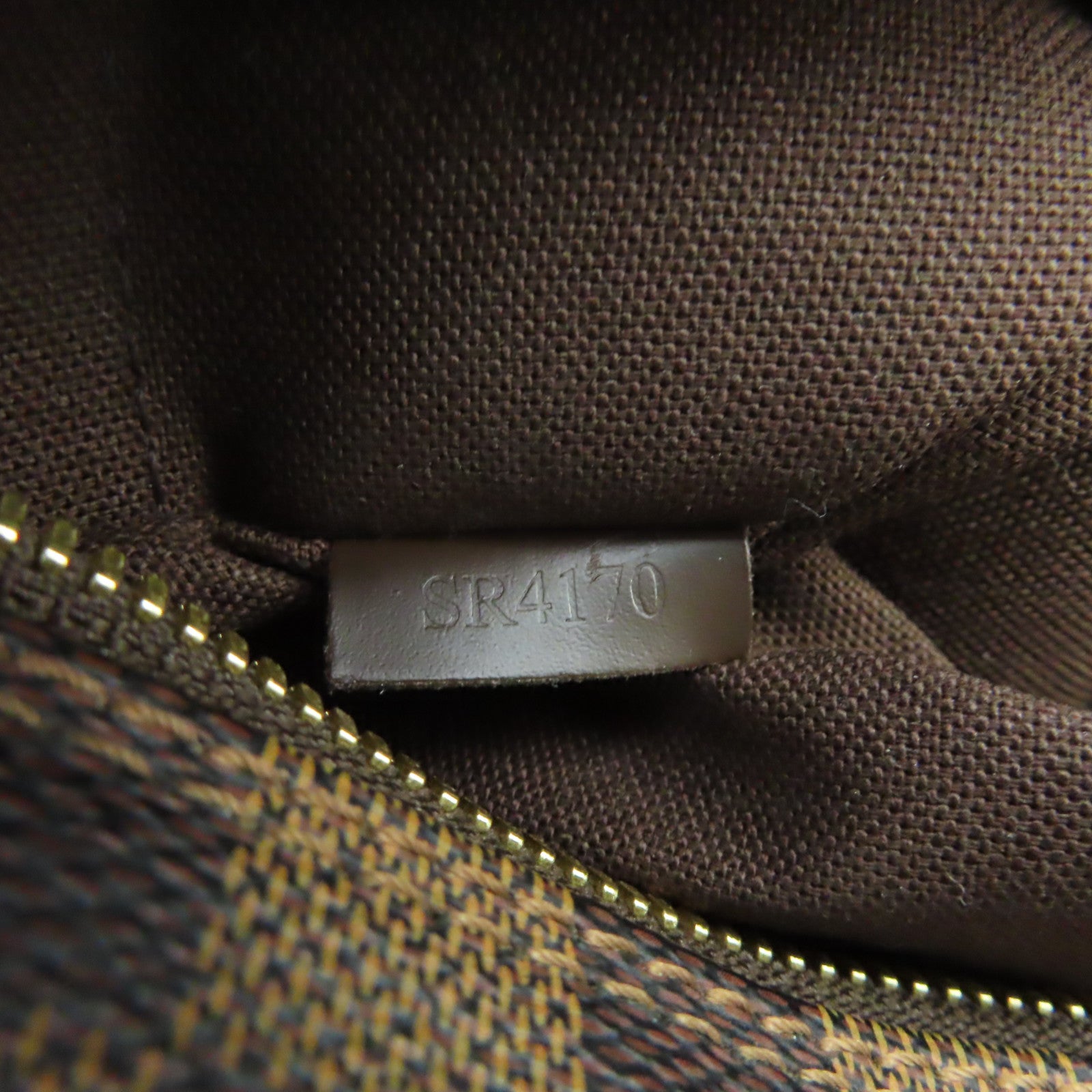 LOUIS VUITTON Damier Naviglio金扣肩背袋棕色