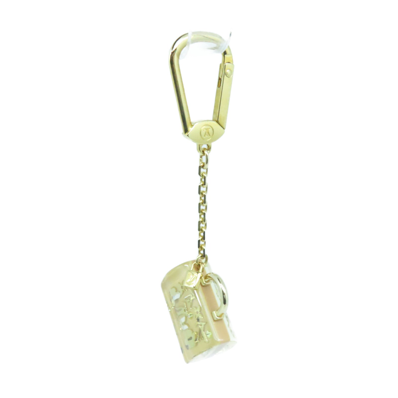 LOUIS VUITTON 【激減優惠】PVC Key Ring金扣鑰匙圈米色/金色