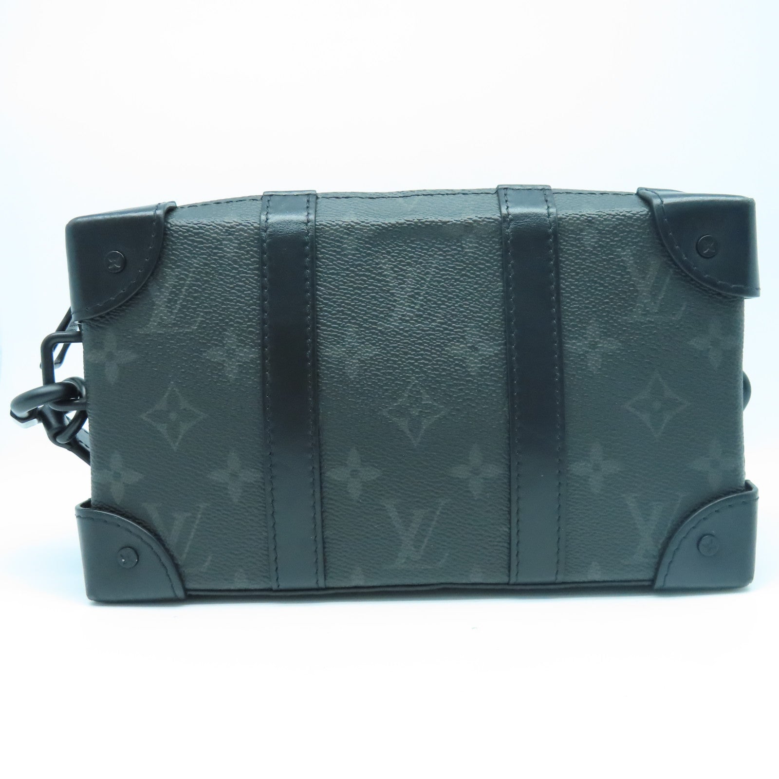 LOUIS VUITTON Monogram Eclipse Soft Trunk Wallet肩背袋黑色