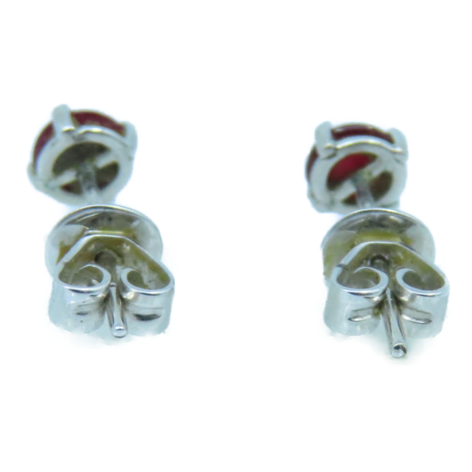JEWELRY 18K白金Ruby Earrings红宝石耳环