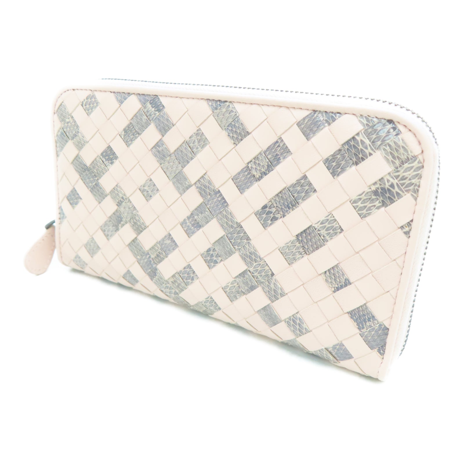 BOTTEGA VENETA 【激減優惠】羊皮皮革Long Wallet錢包粉紅色
