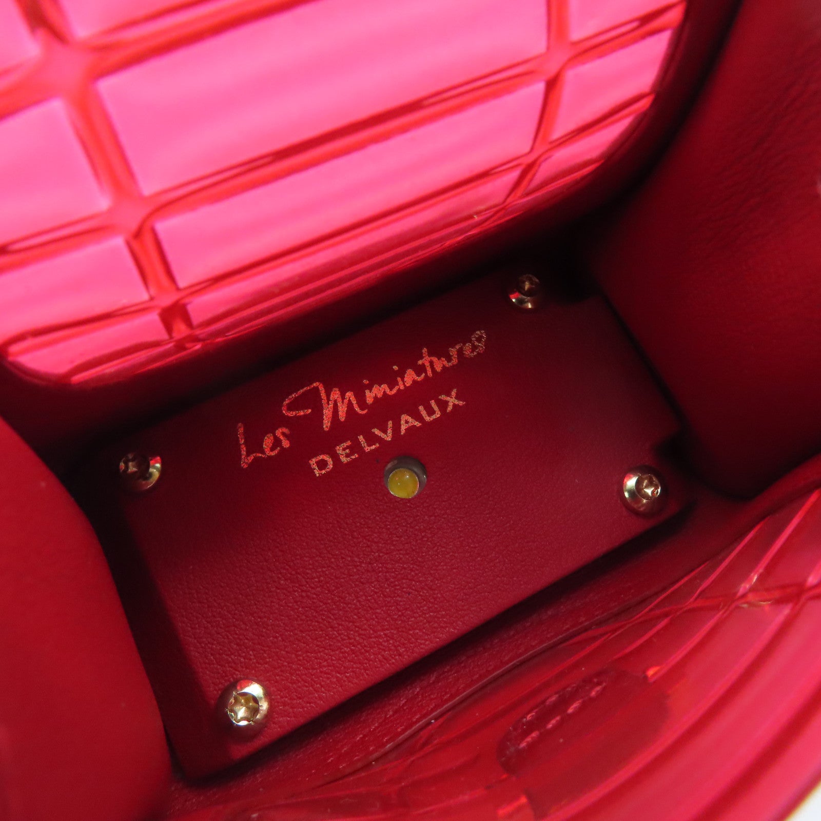 SELECTION 牛皮皮革Delvaux Lantern Charm金扣掛飾紅色/金色