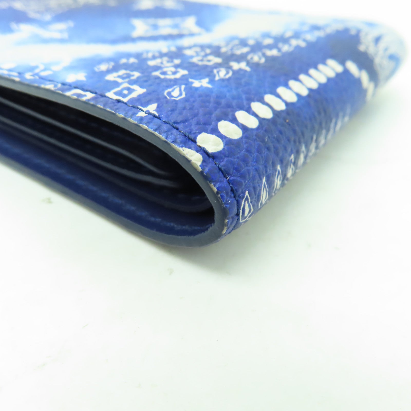 LOUIS VUITTON Monogram Bandana Slender Wallet錢包藍色/白色