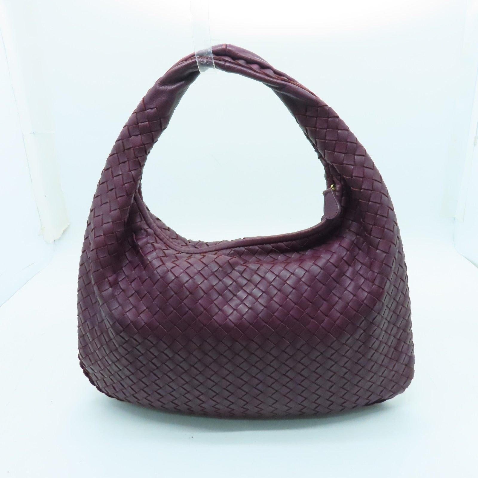 BOTTEGA VENETA 織紋皮革Shoulder Bag金扣肩背袋紫色